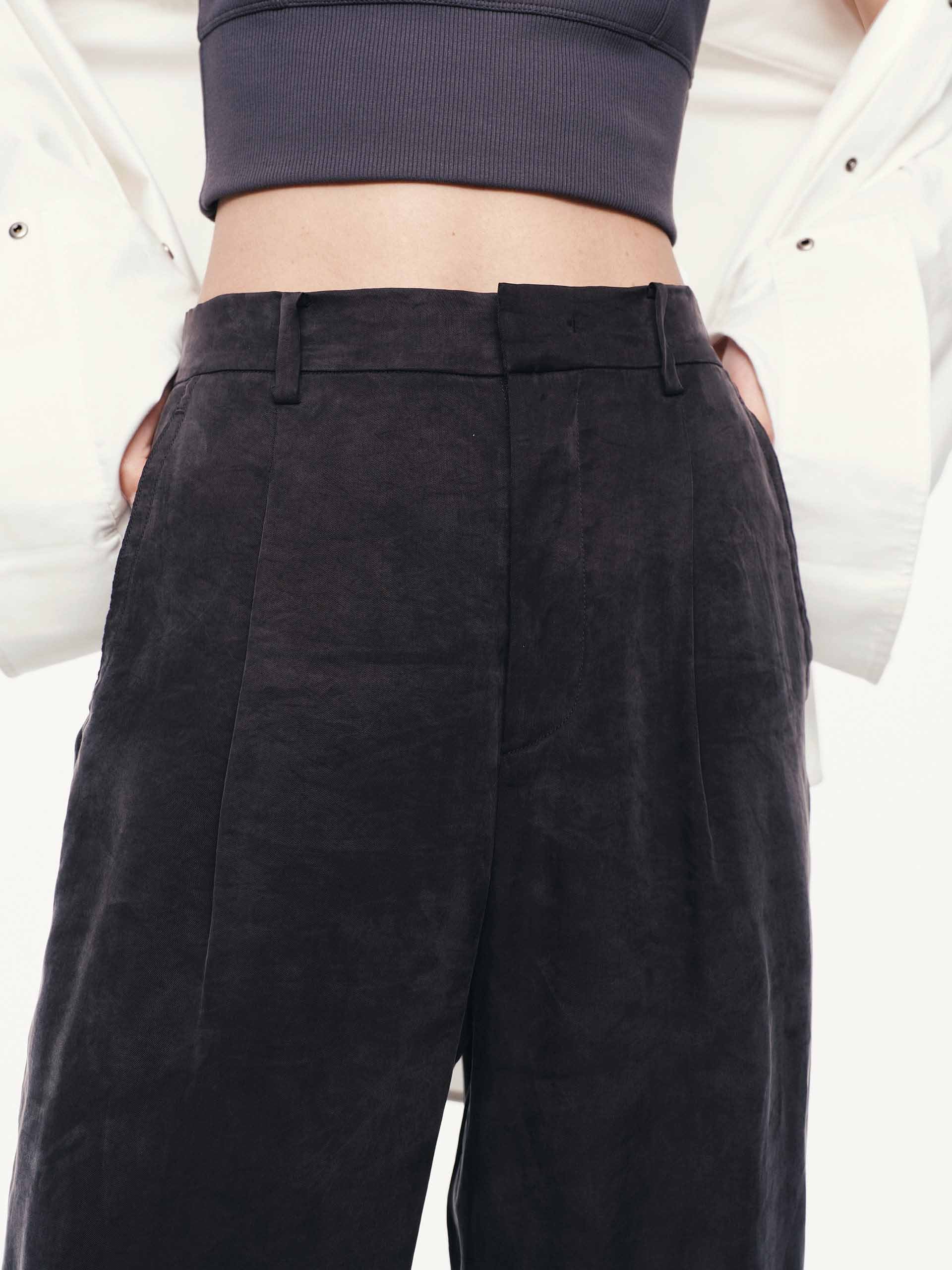 Suede Texture Straight Pants - Image 7
