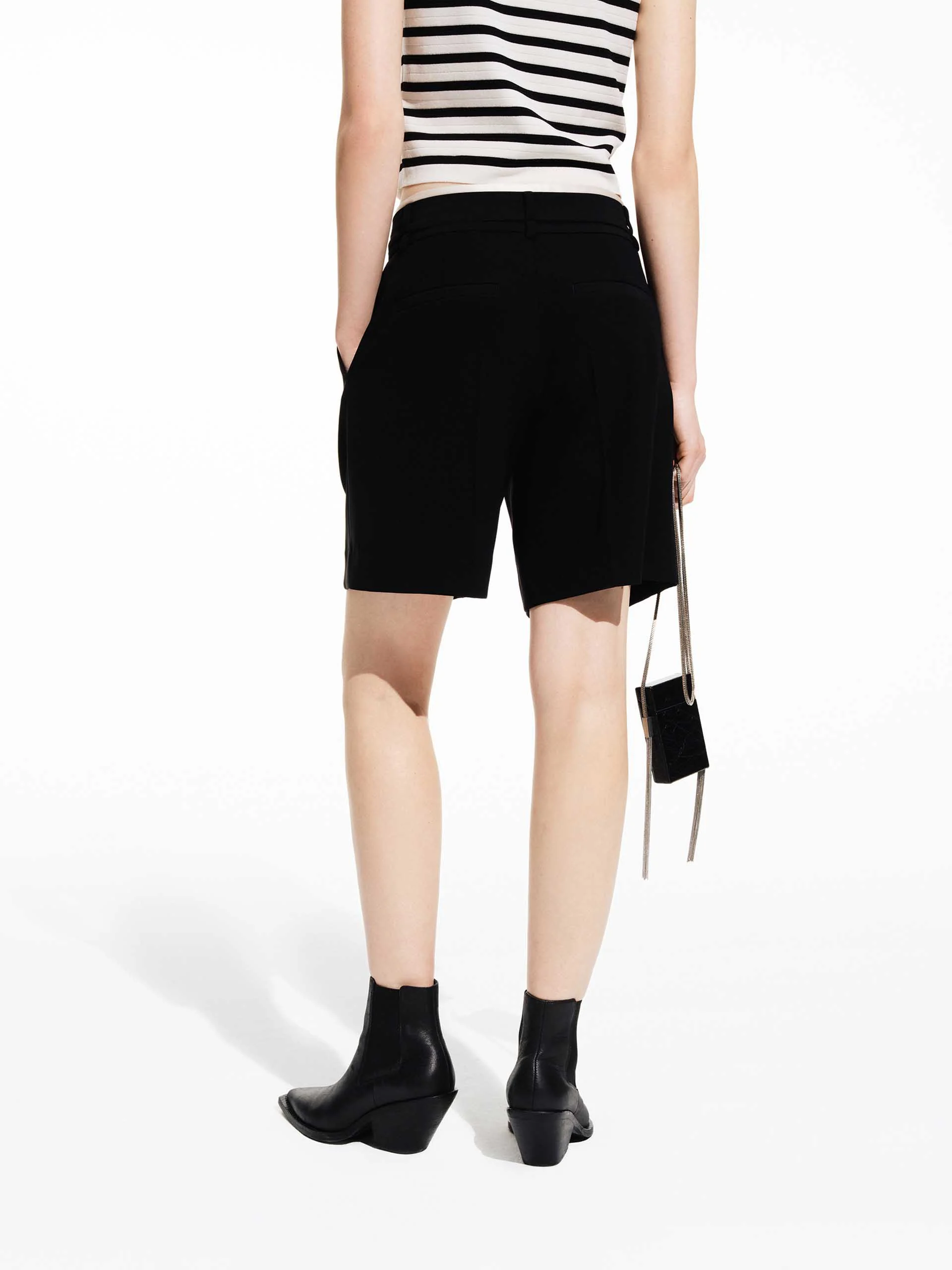 Contrast Detail Suit Shorts - Image 3