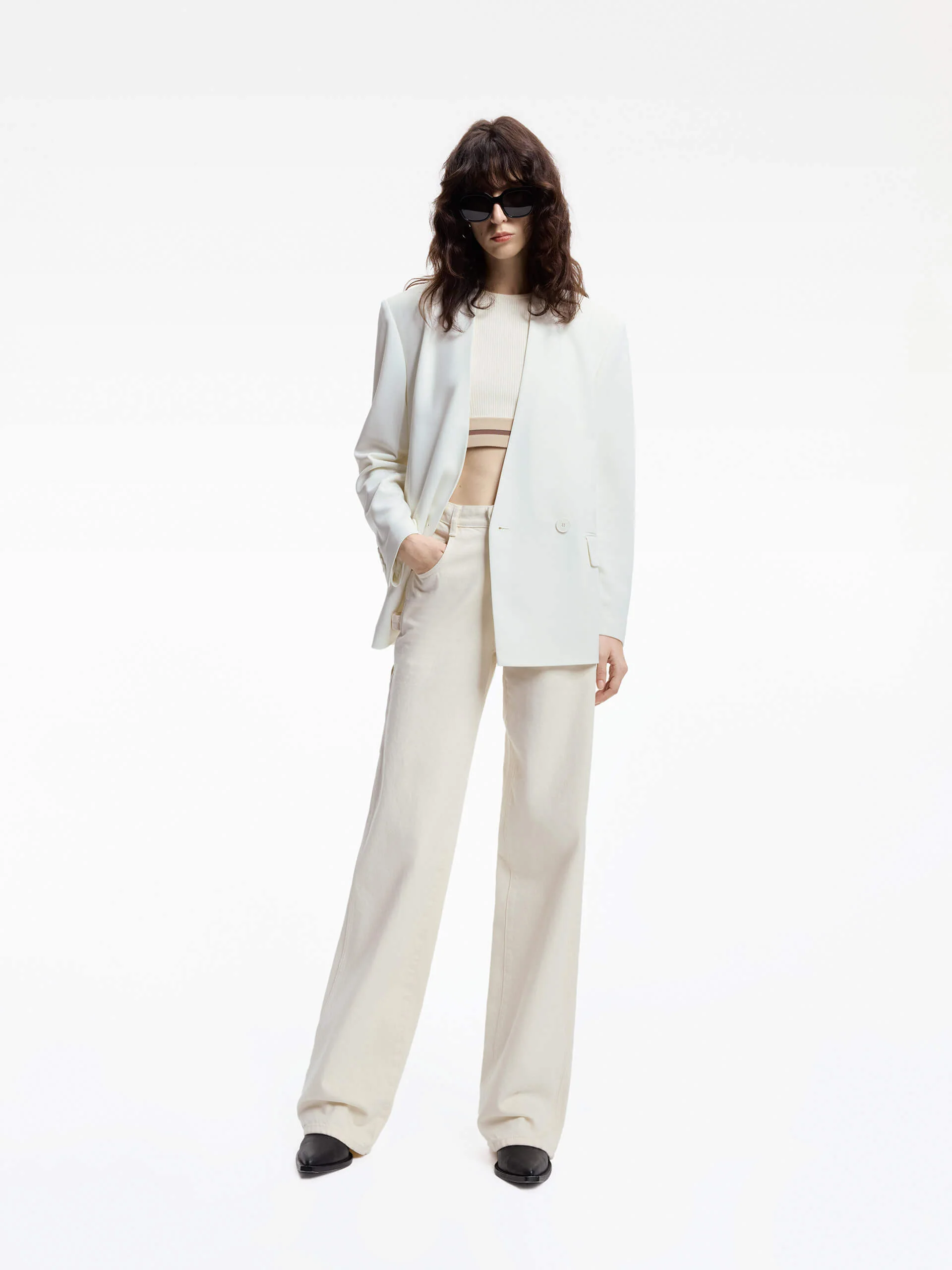 Tailored Blazer Without Lapel - Image 2
