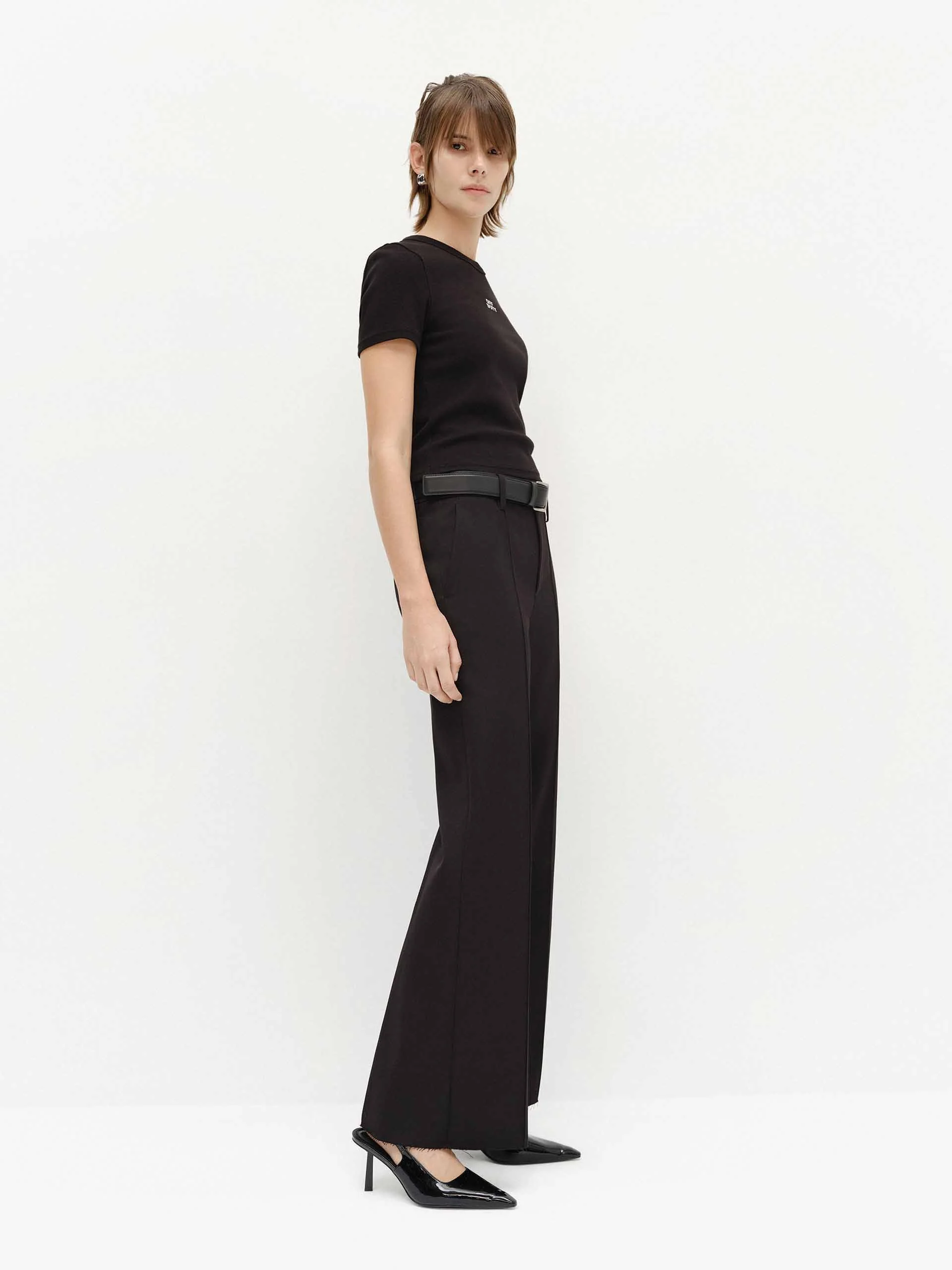 Tailored Raw Hem Pants - Image 10