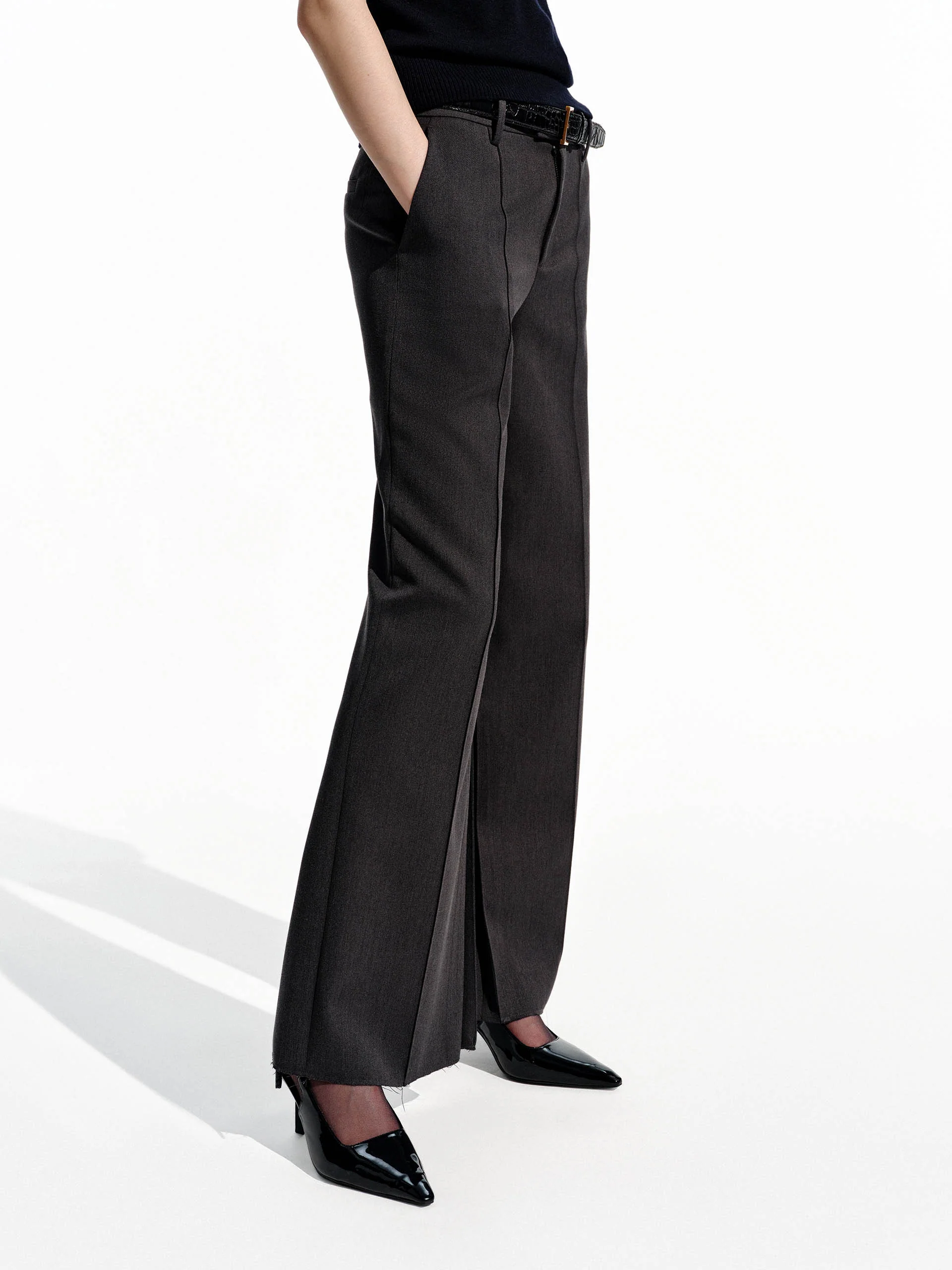 Tailored Raw Hem Pants - Image 6