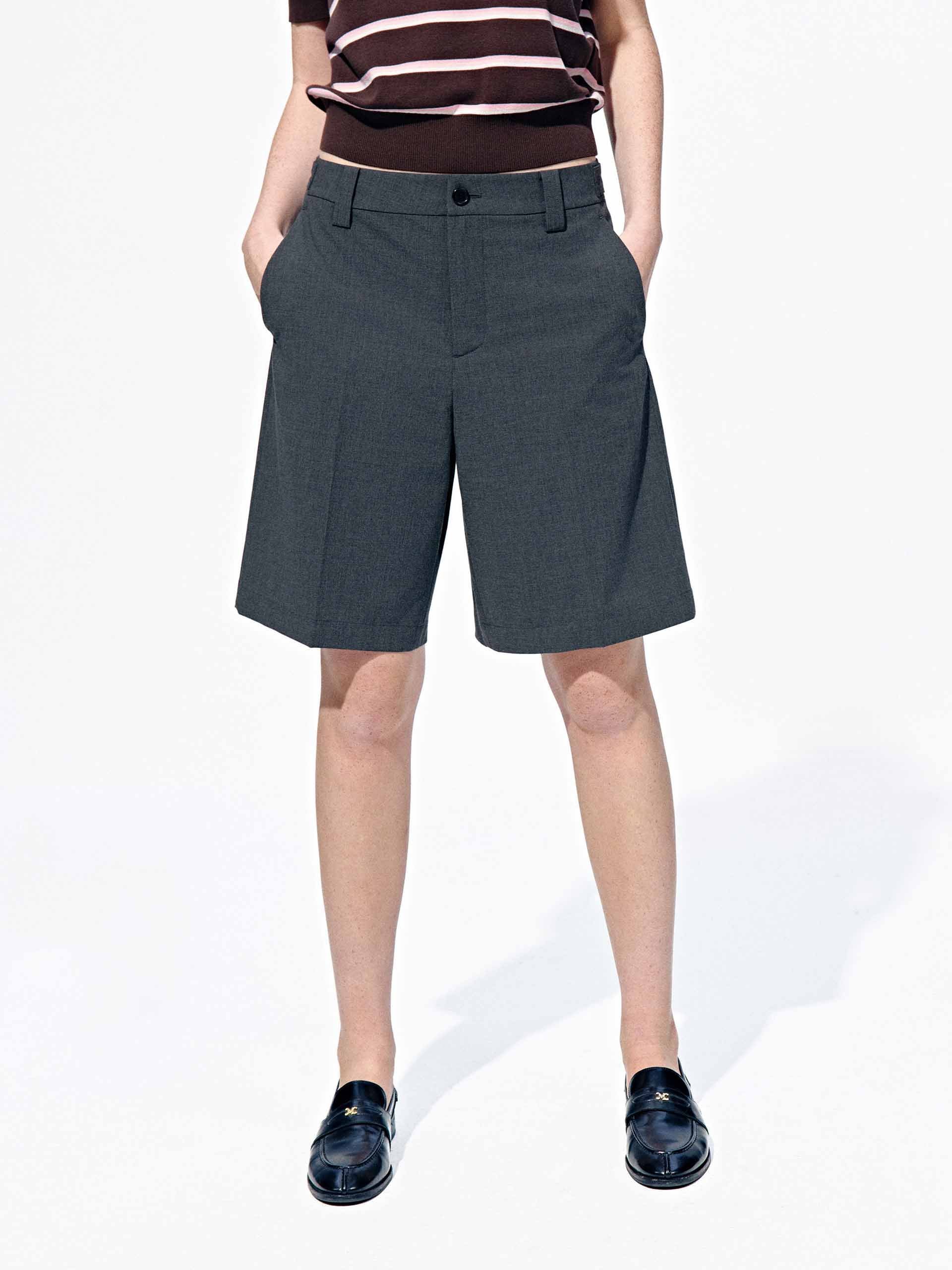 Tailored Straight Bermuda Shorts