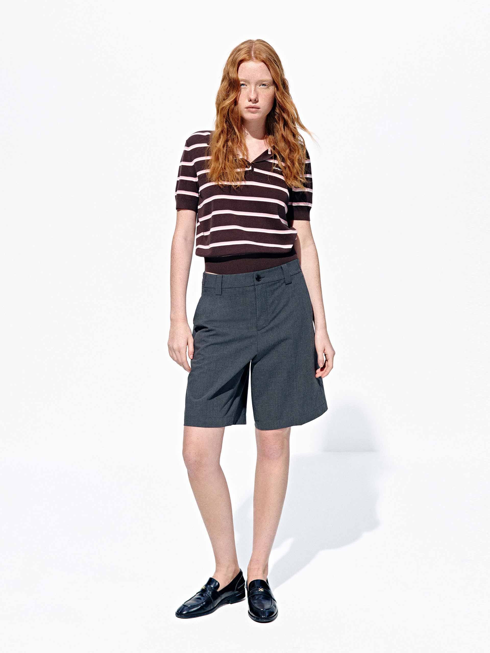 Tailored Straight Bermuda Shorts - Image 2