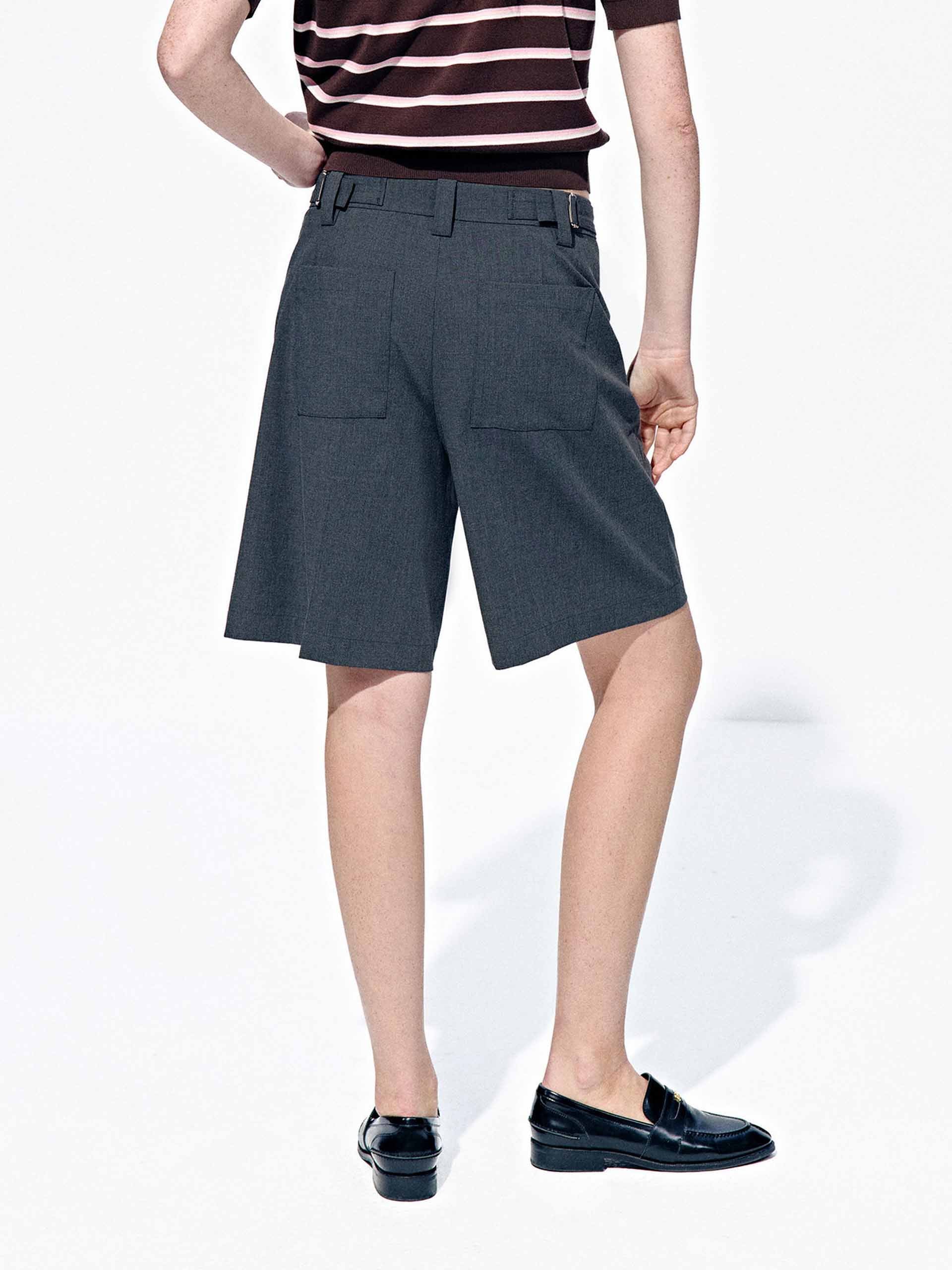 Tailored Straight Bermuda Shorts - Image 3