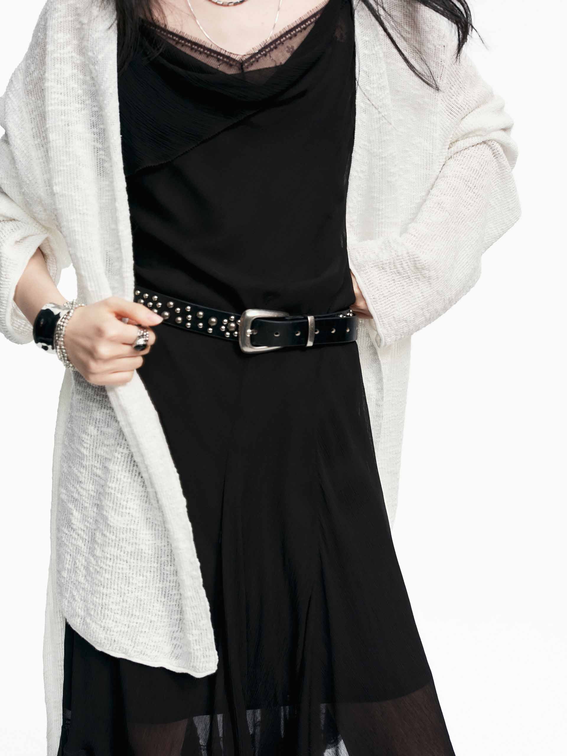 Tie Closure Cotton Cardigan - Image 8