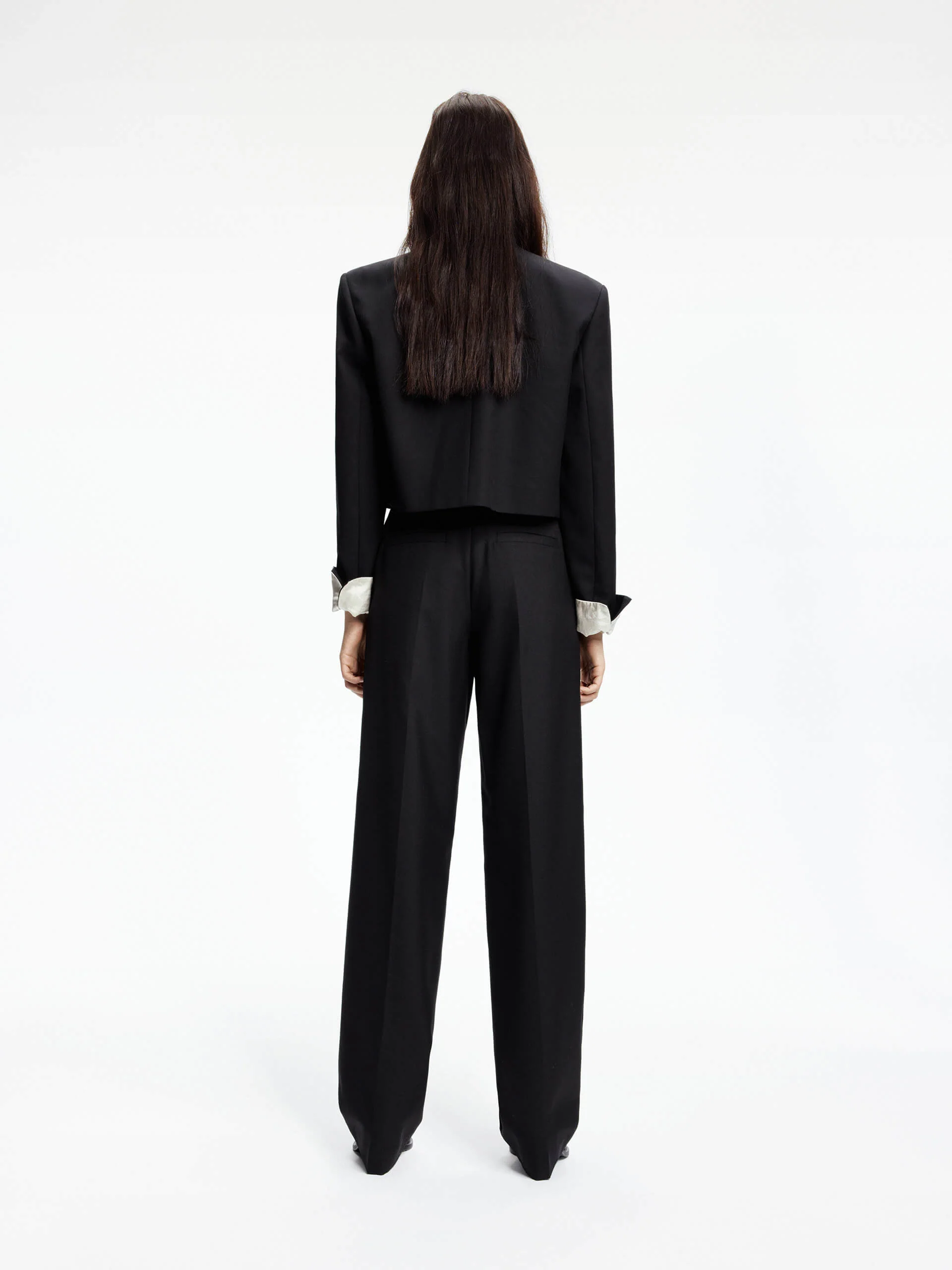 Tie Detail Cropped Jacket - Image 11