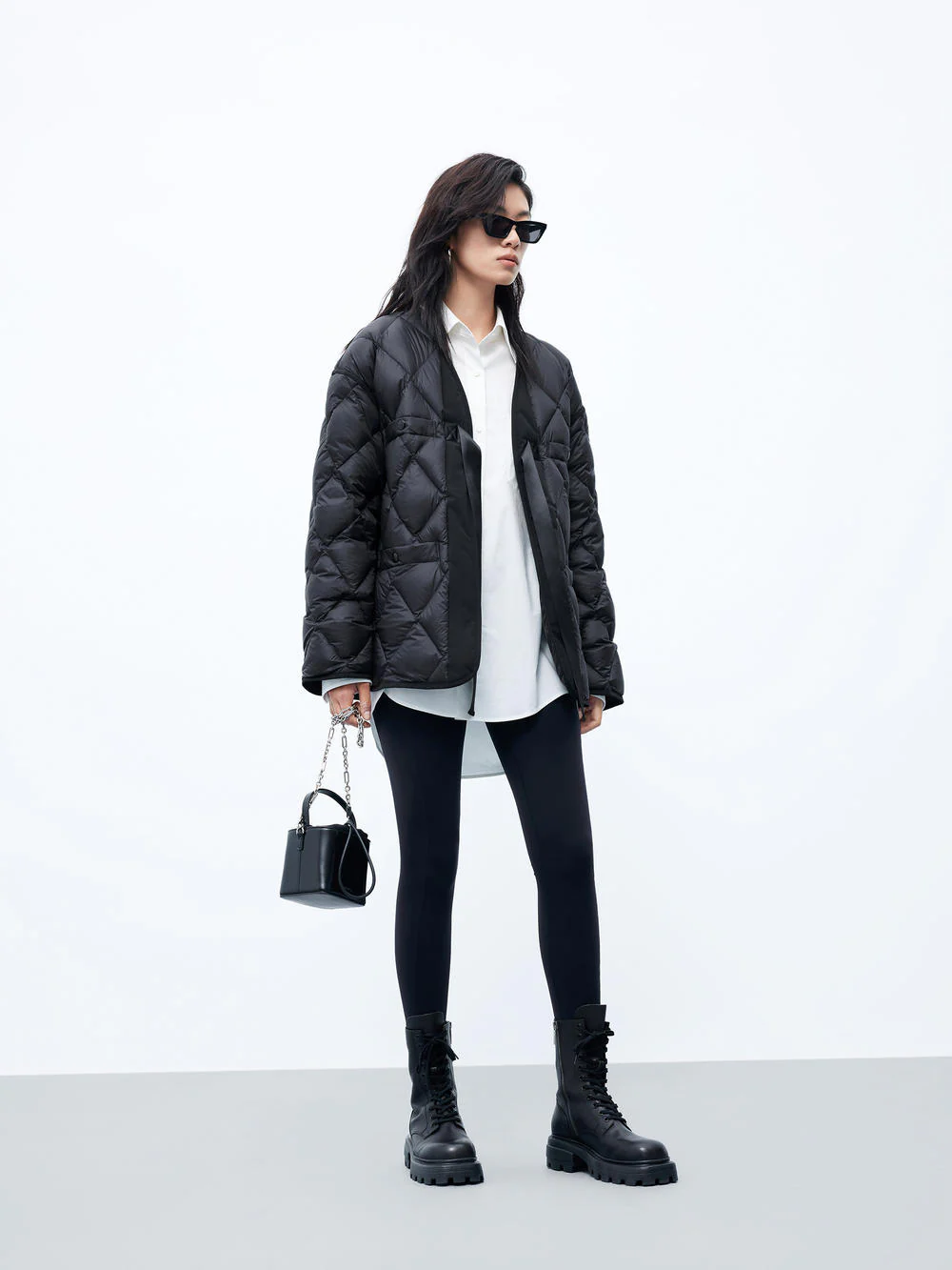 Tie Detail Down Jacket - Image 11