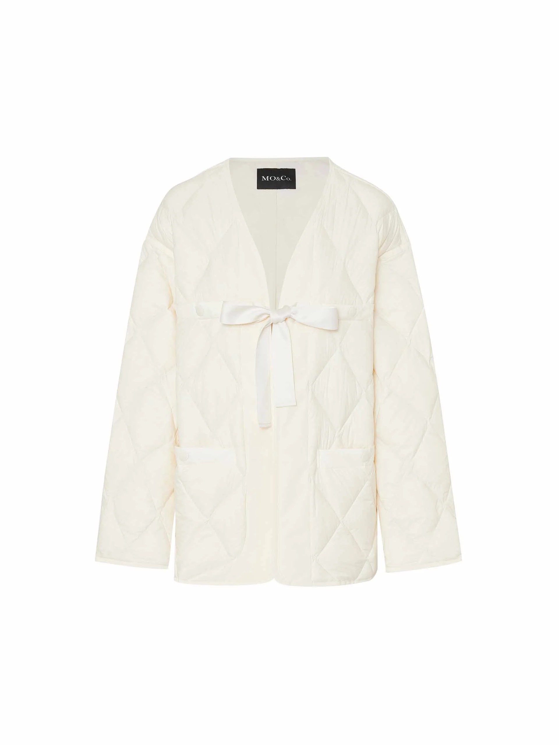 Tie Detail Down Jacket - Image 5