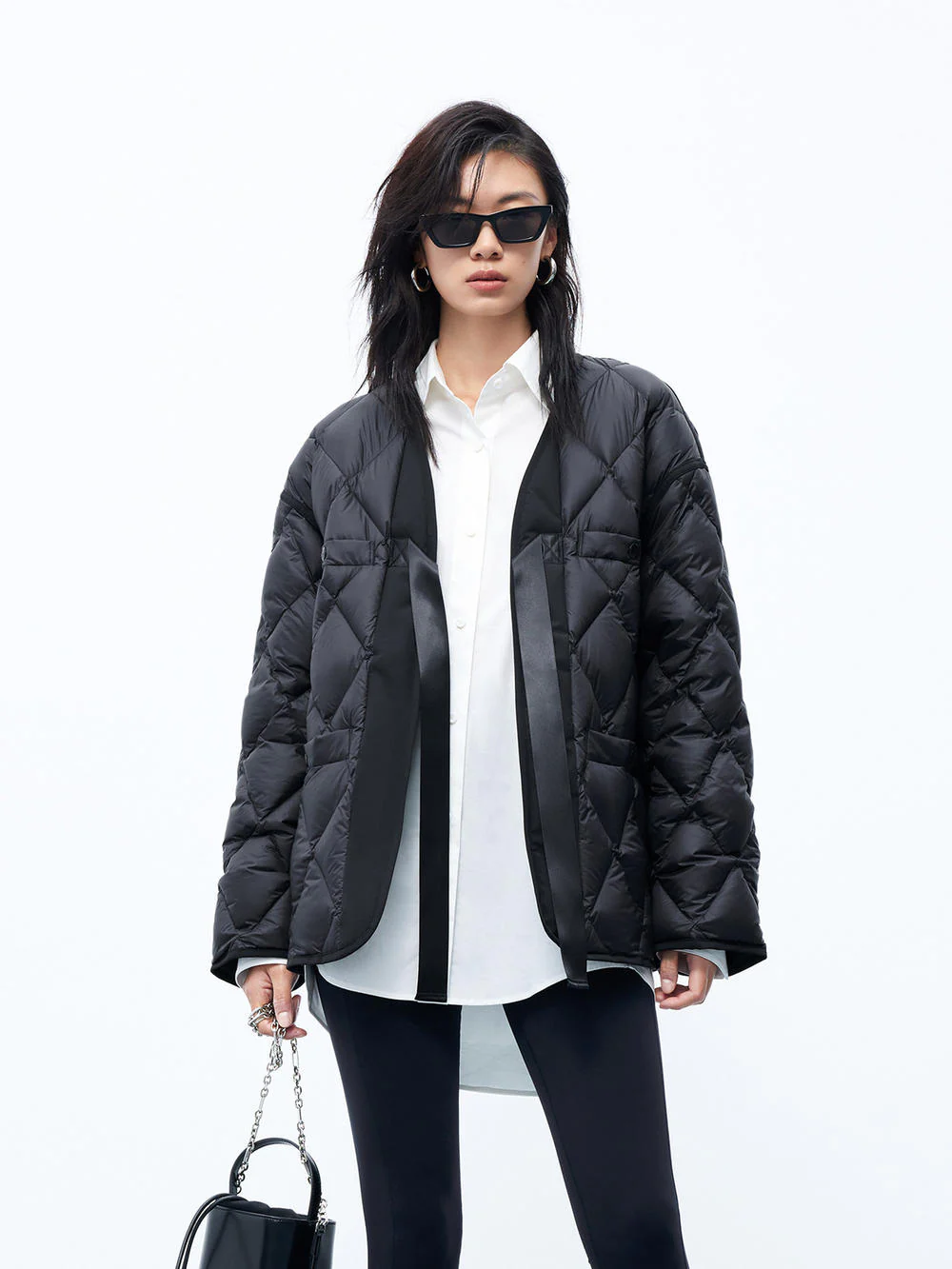 Tie Detail Down Jacket - Image 7