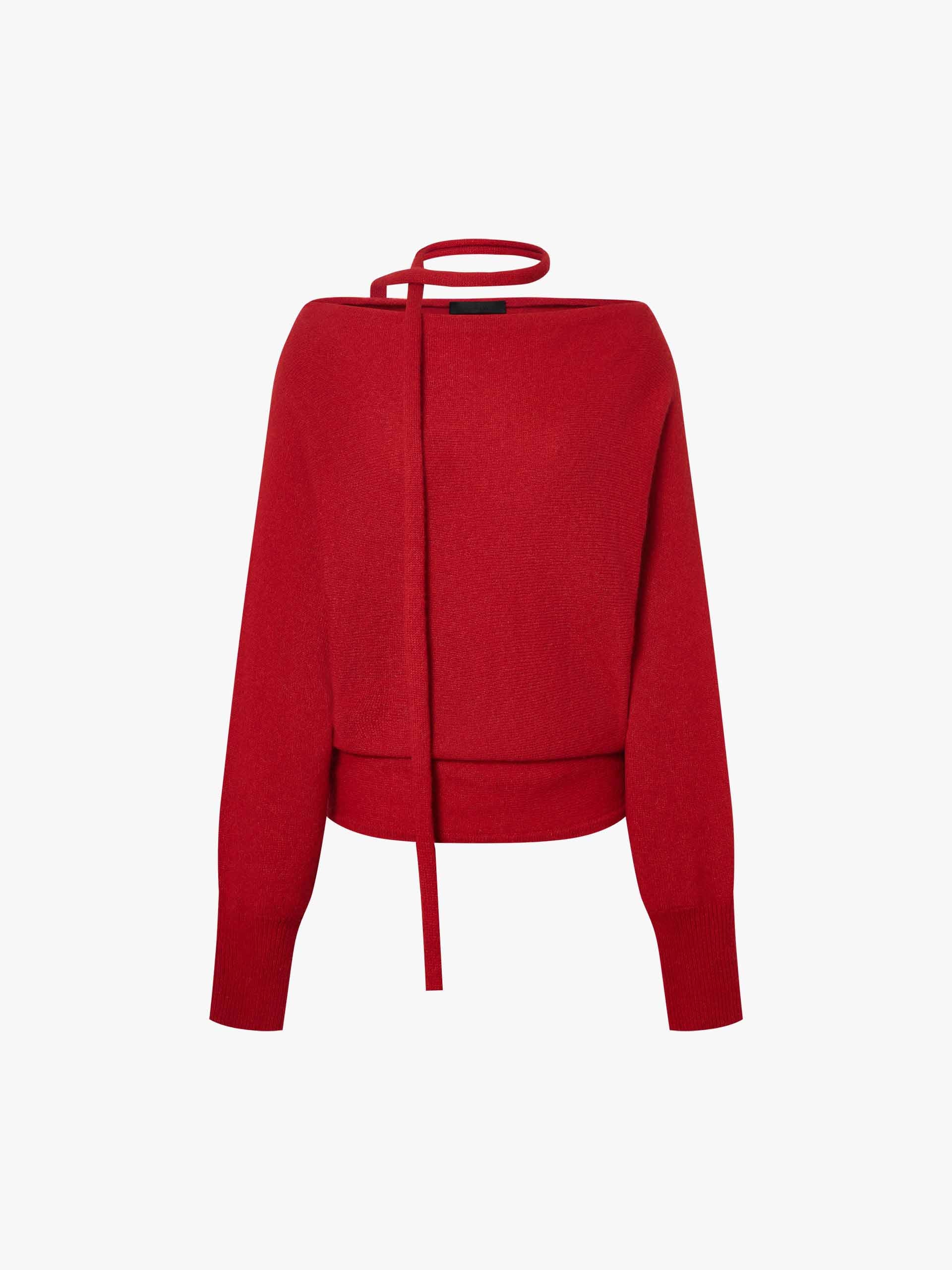 Tie Detail Off-shoulder Sweater - Image 5