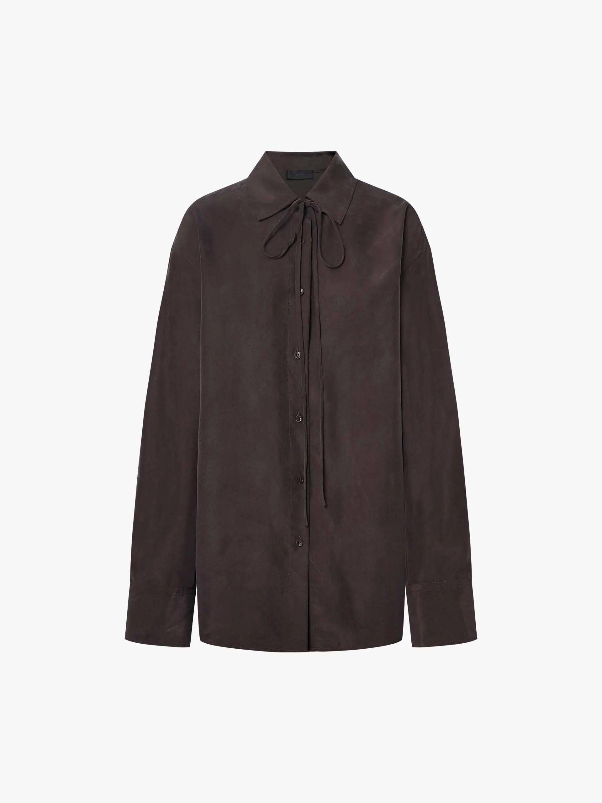 Tie Detail Silk Shirt - Image 5