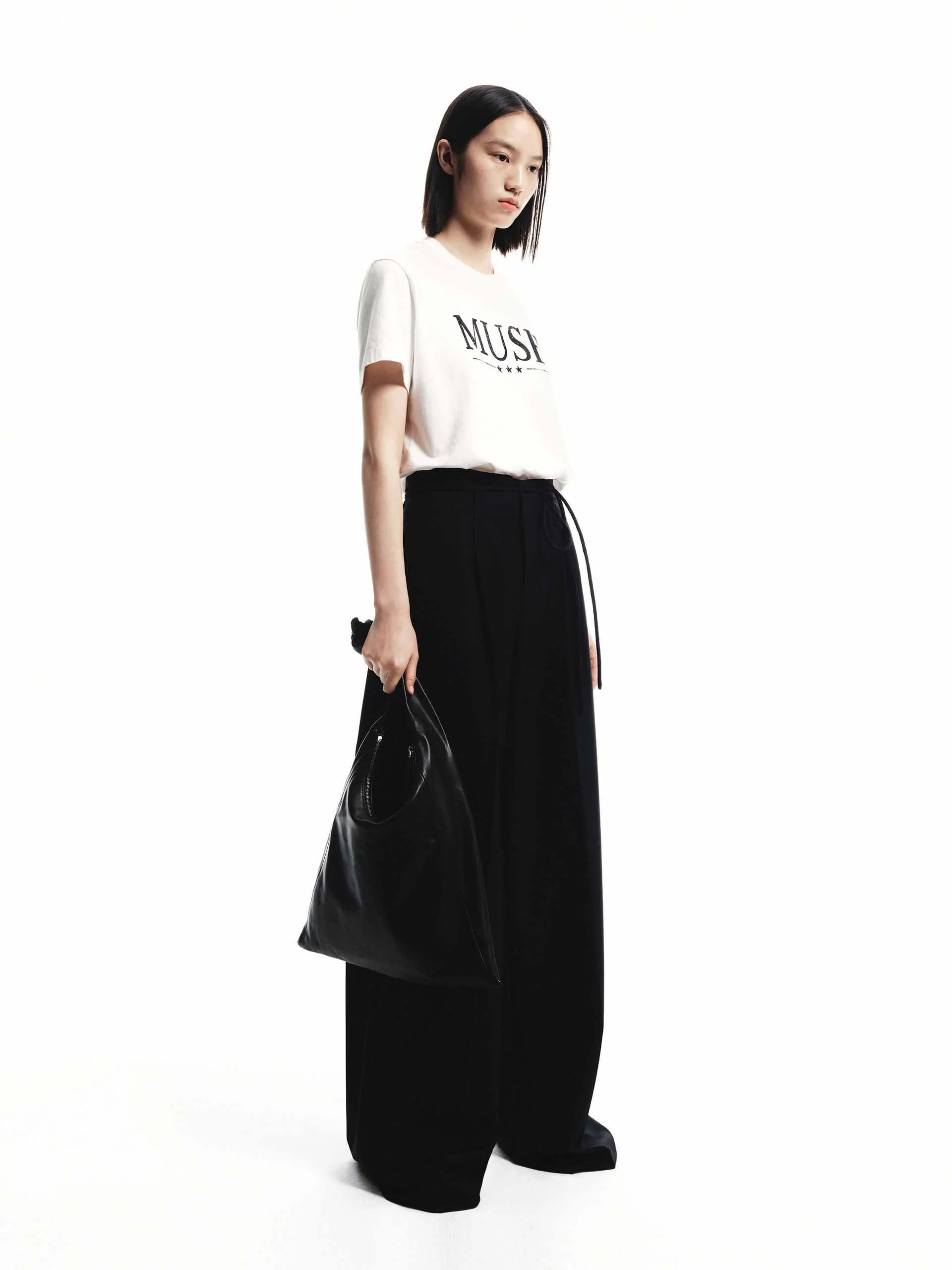 Tie Detail Wide Leg Pants - Image 2