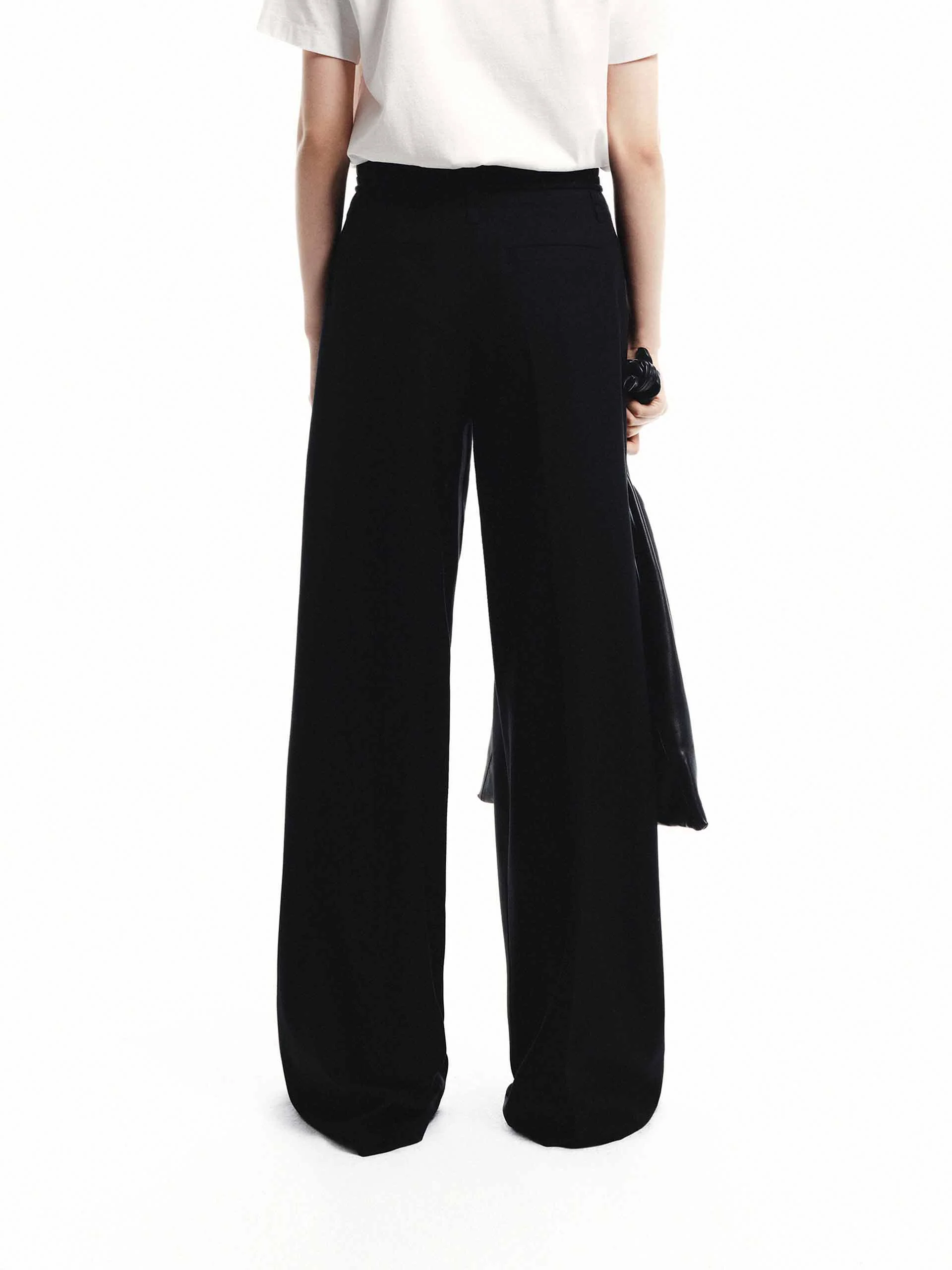 Tie Detail Wide Leg Pants - Image 3