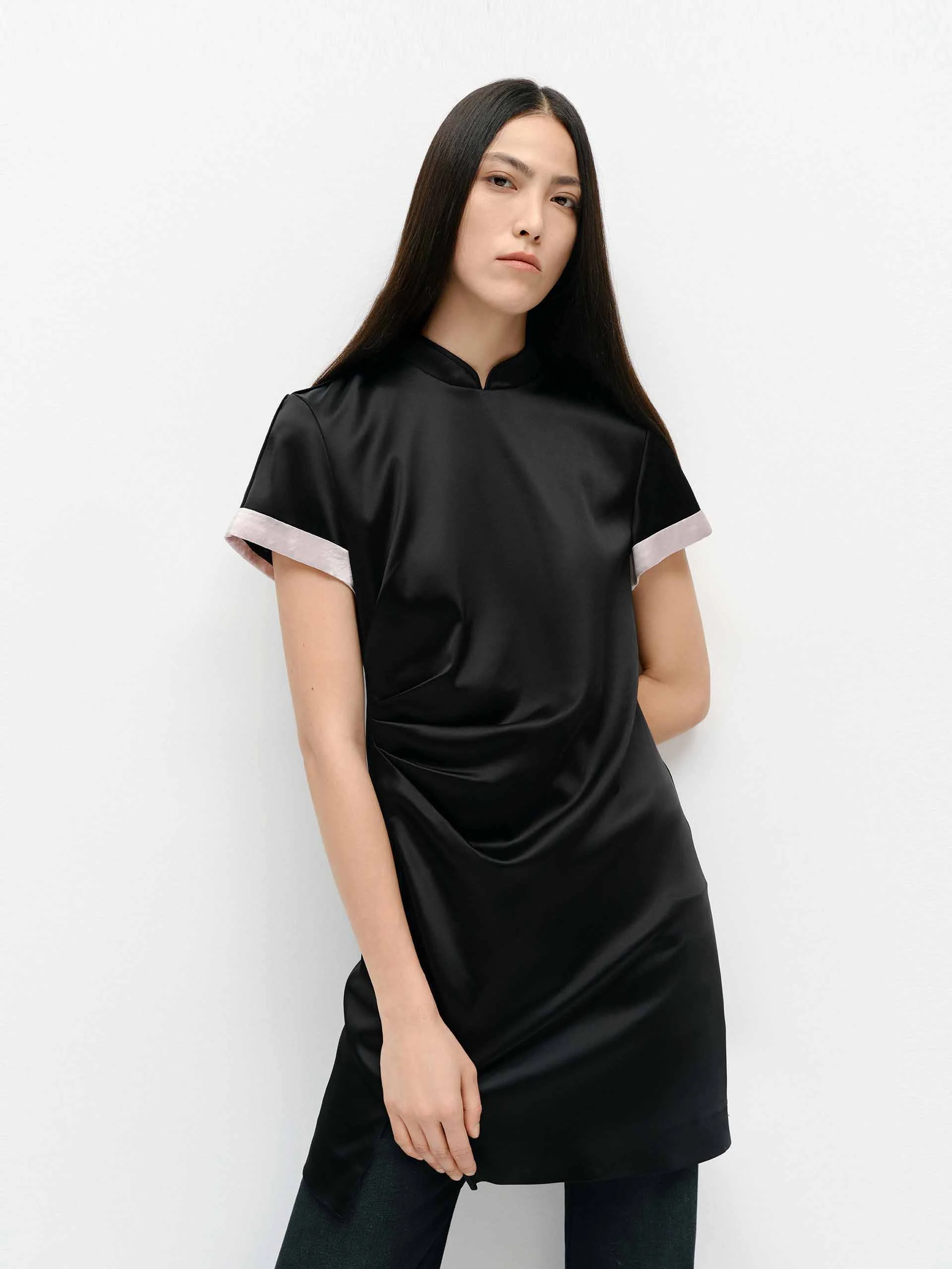 Turn Cuff Mini Dress