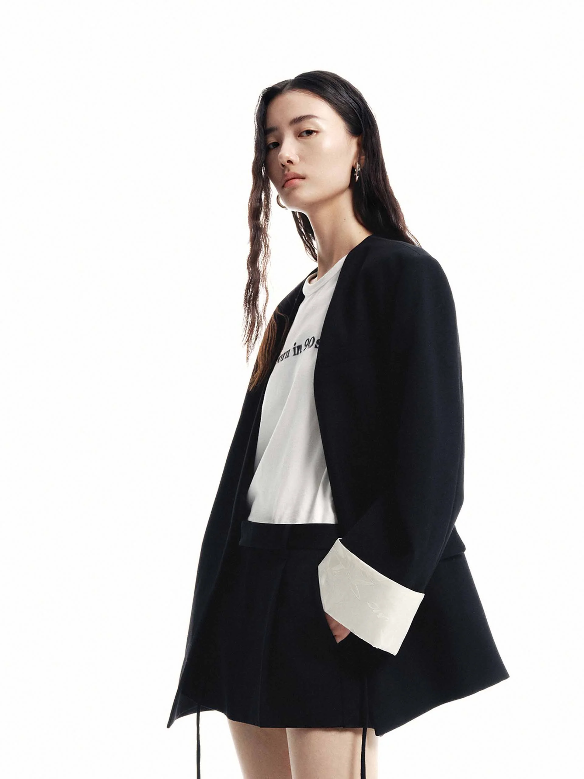 Turn Cuffs Structured Blazer - Image 3