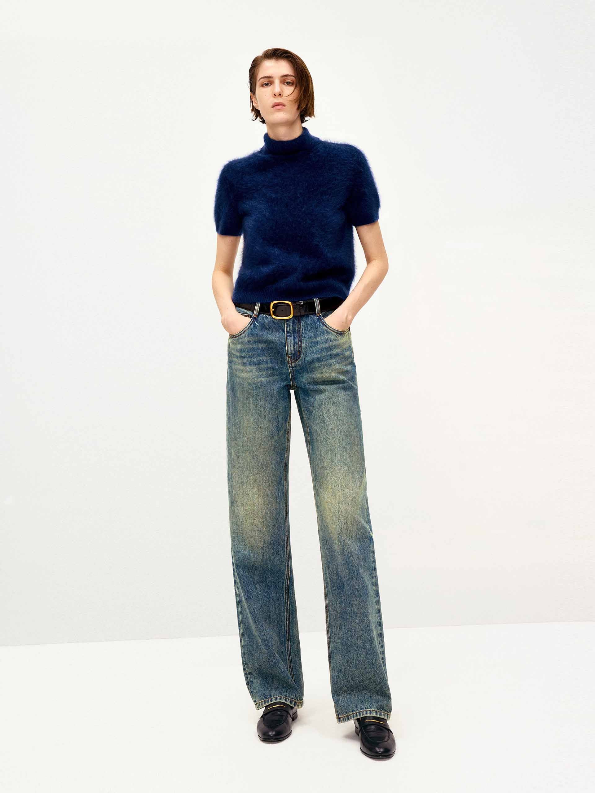 Turtleneck Cashmere Knitted Top - Image 2