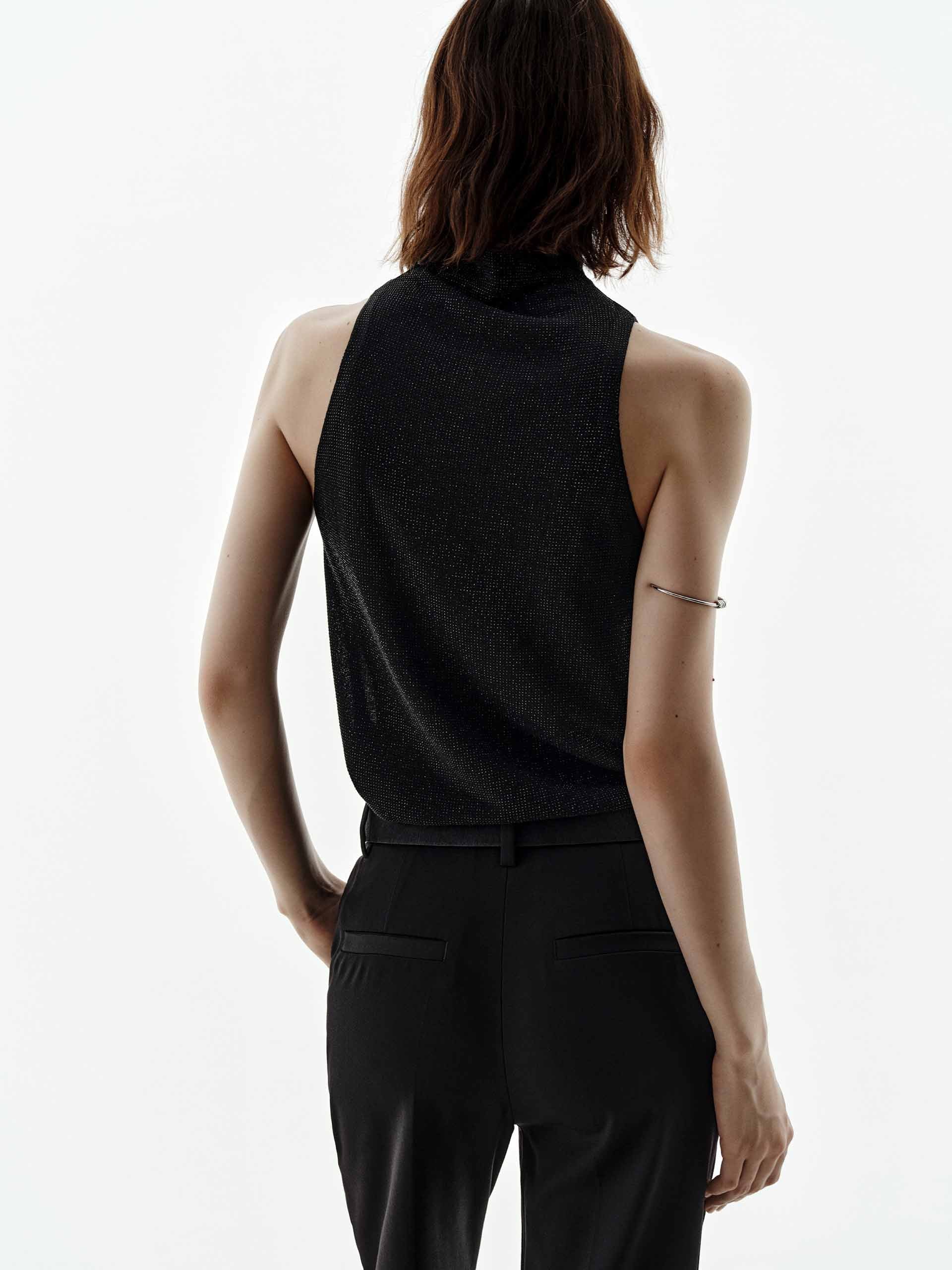 Turtleneck Sleeveless Knitted Top - Image 6
