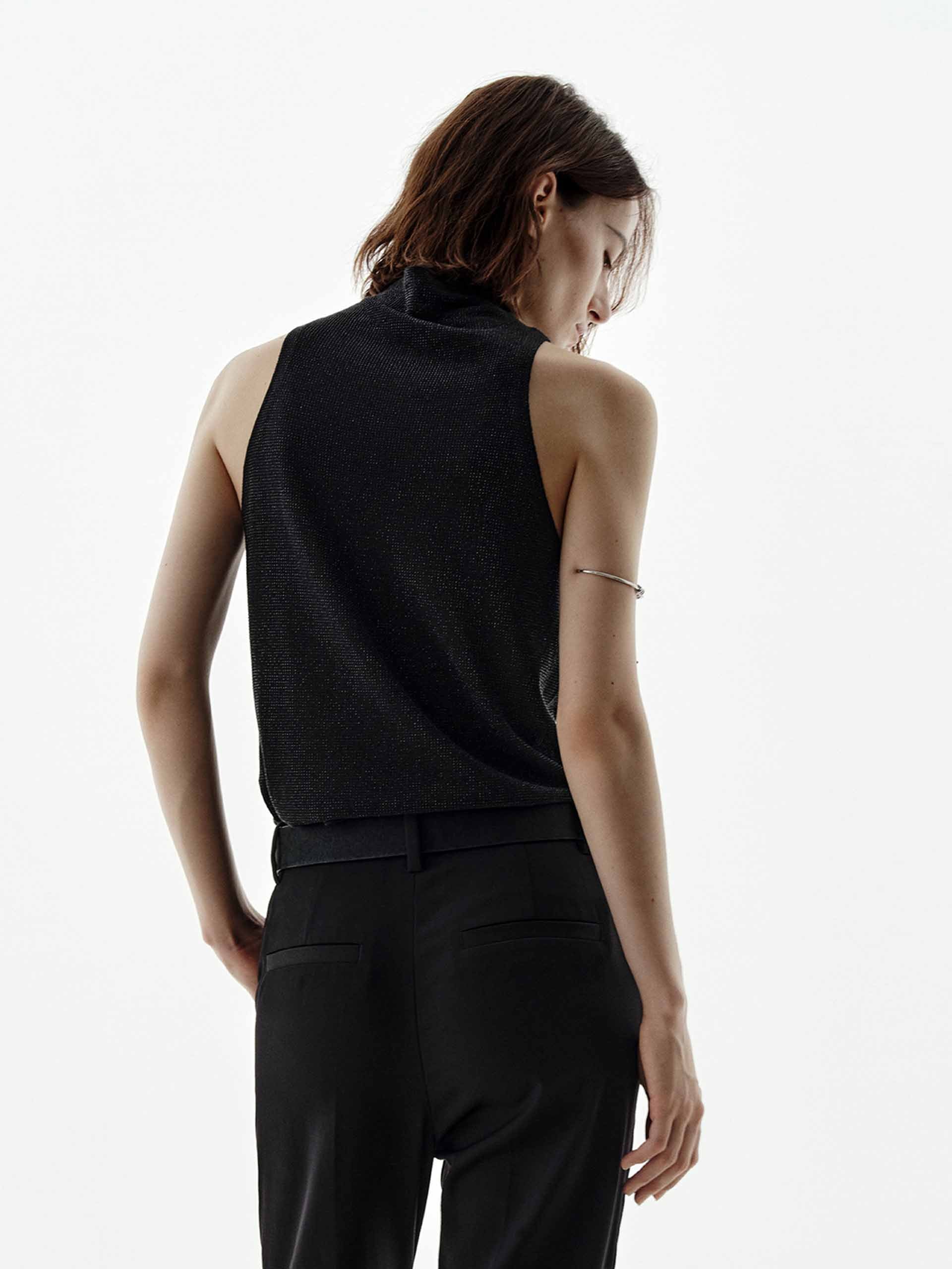 Turtleneck Sleeveless Knitted Top - Image 8