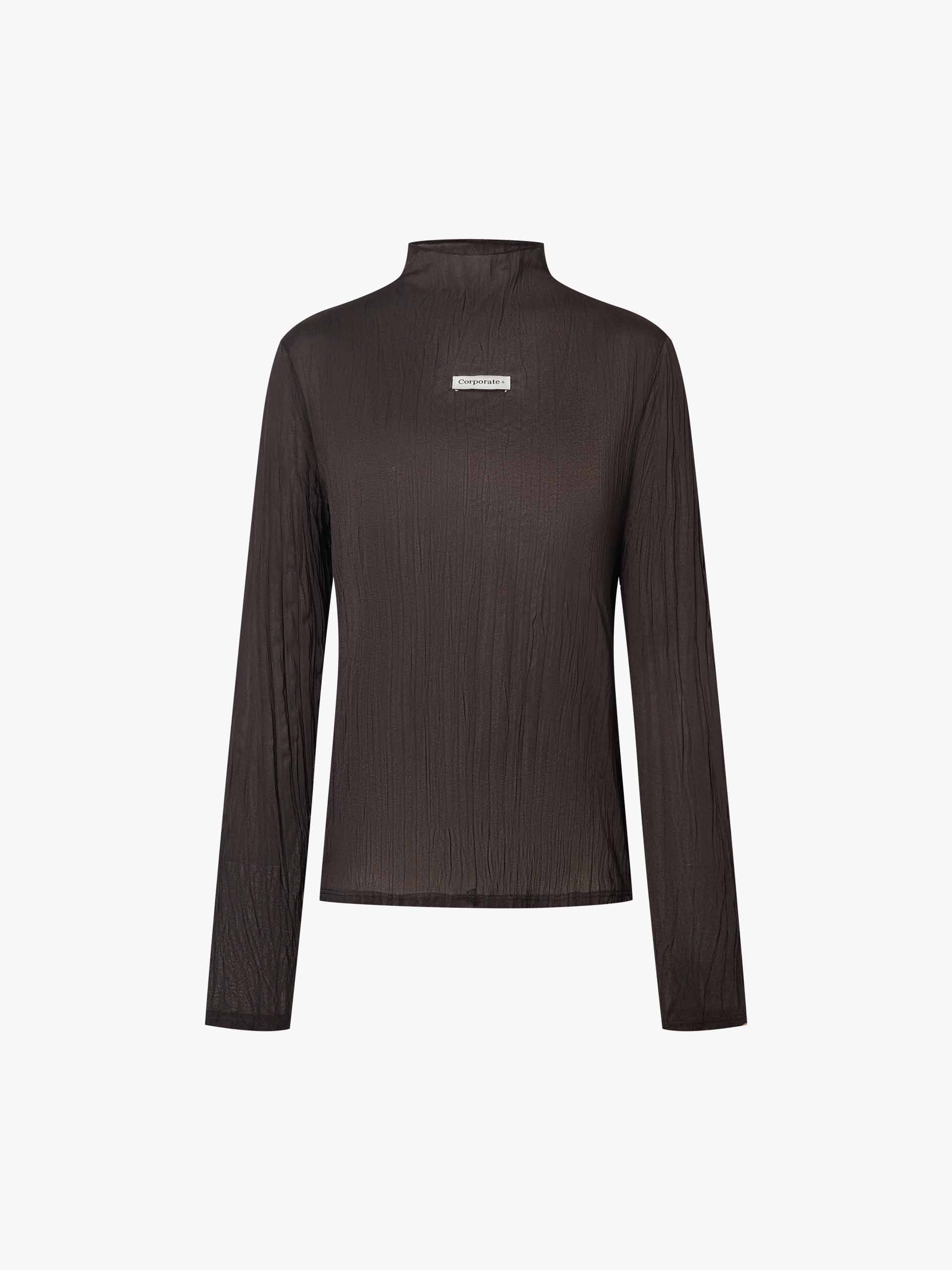 Turtleneck Textured Logo Top - Image 5