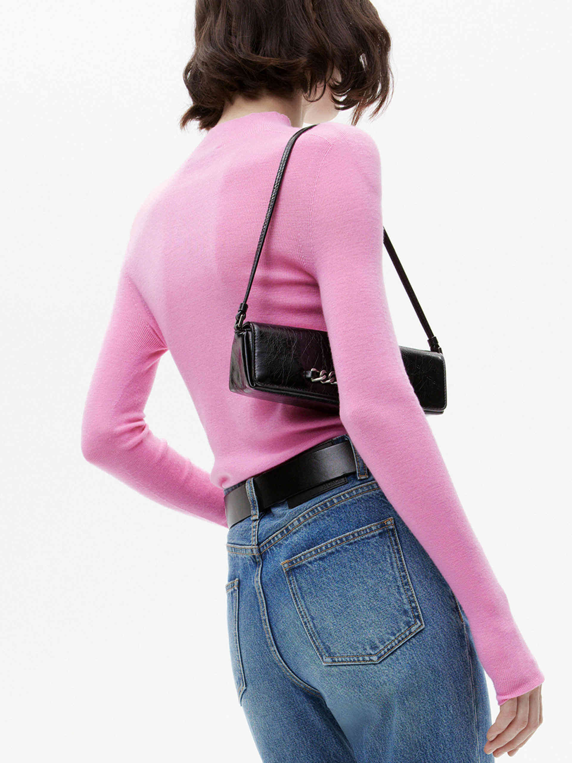 Stand Collar Wool Knitted Top - Image 10