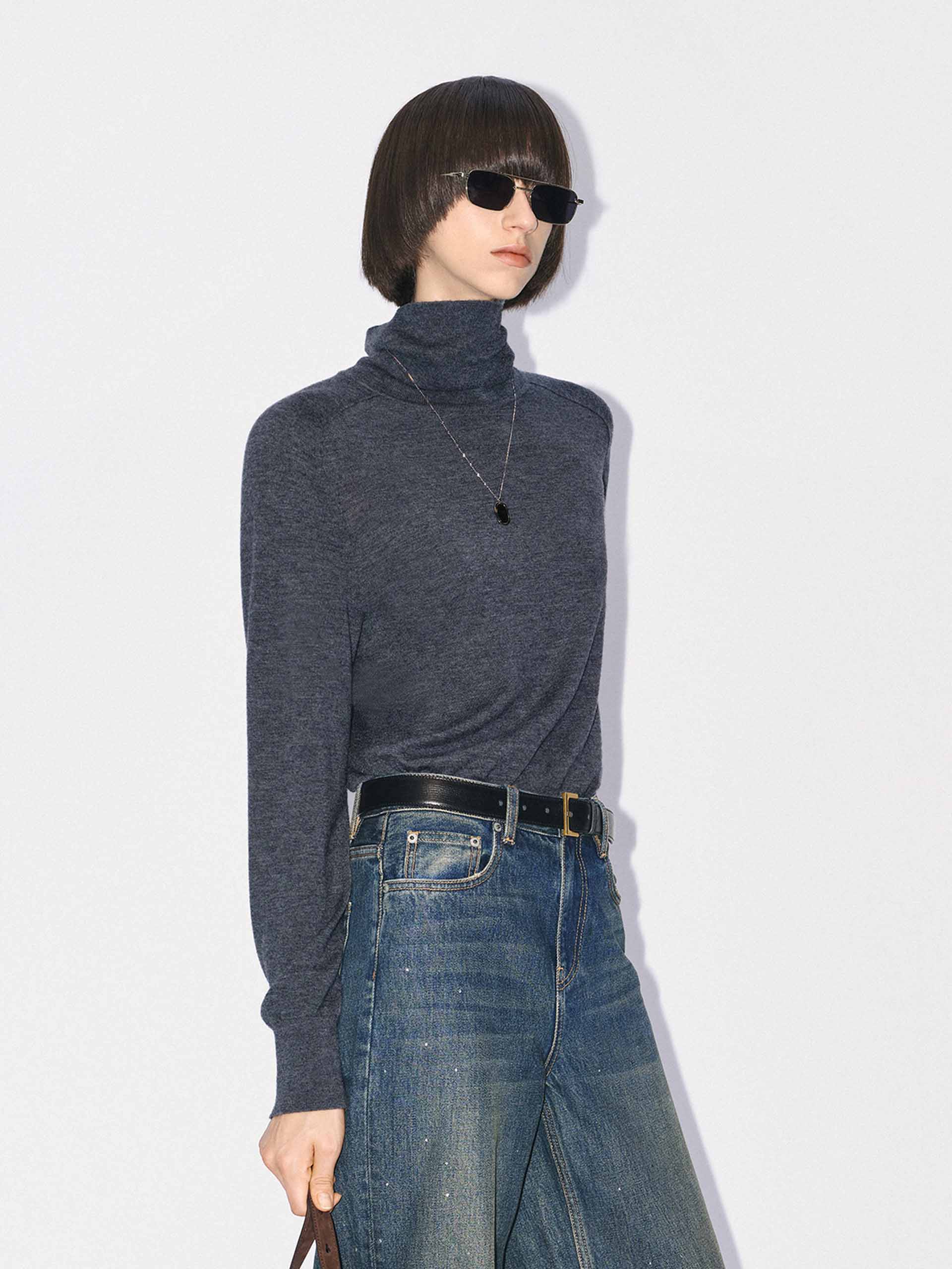 Turtleneck Wool Sweater - Image 14