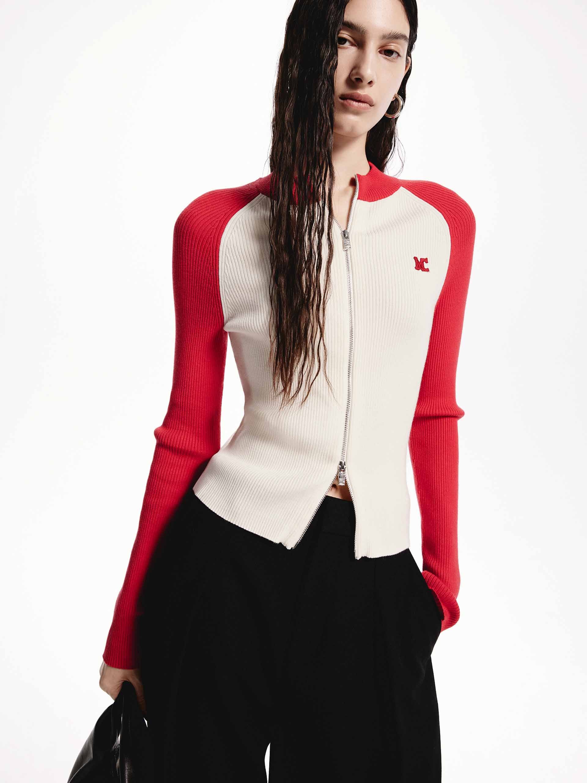 Two Tone Knit Cardigan - Image 17