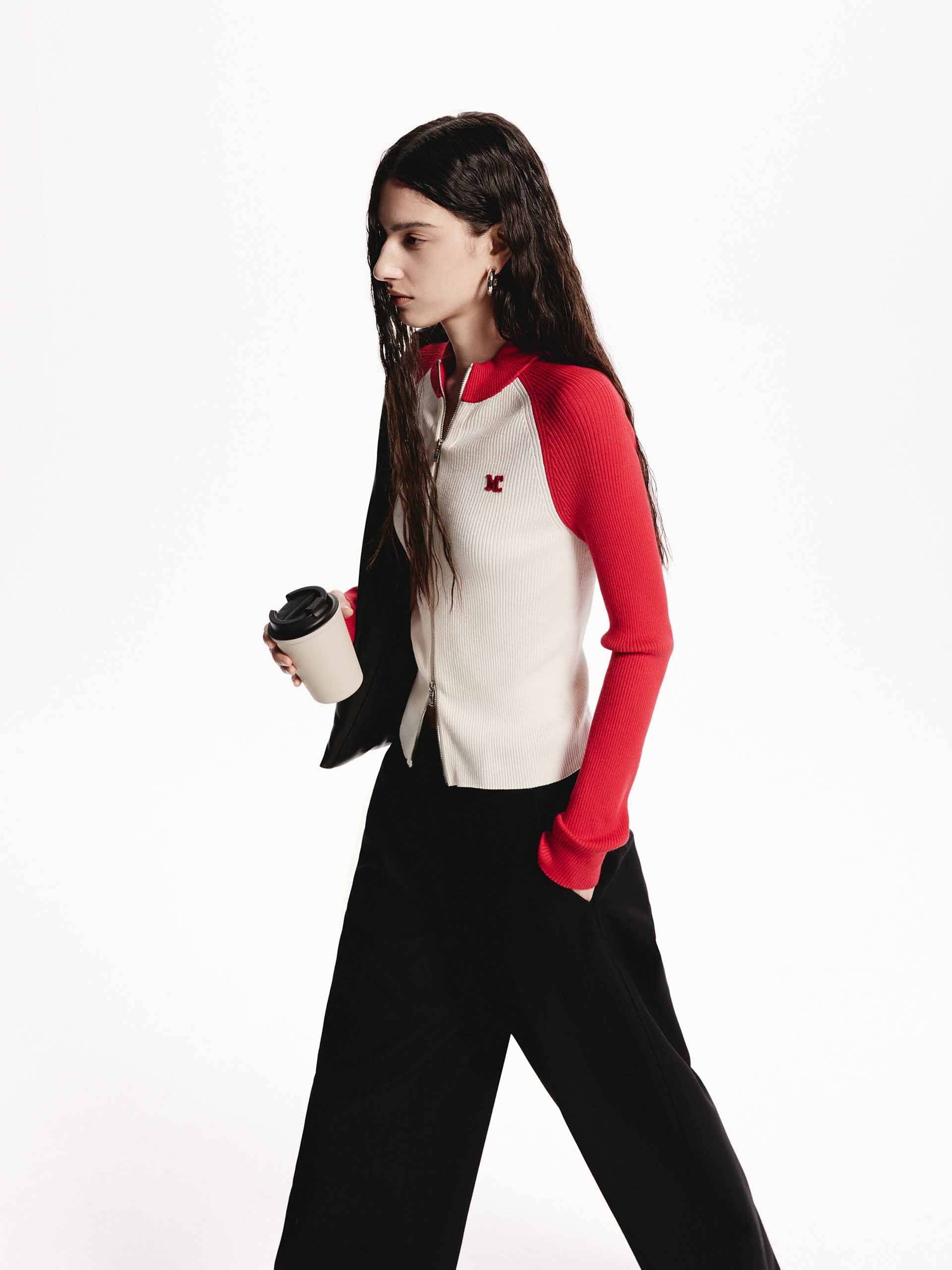 Two Tone Knit Cardigan - Image 20