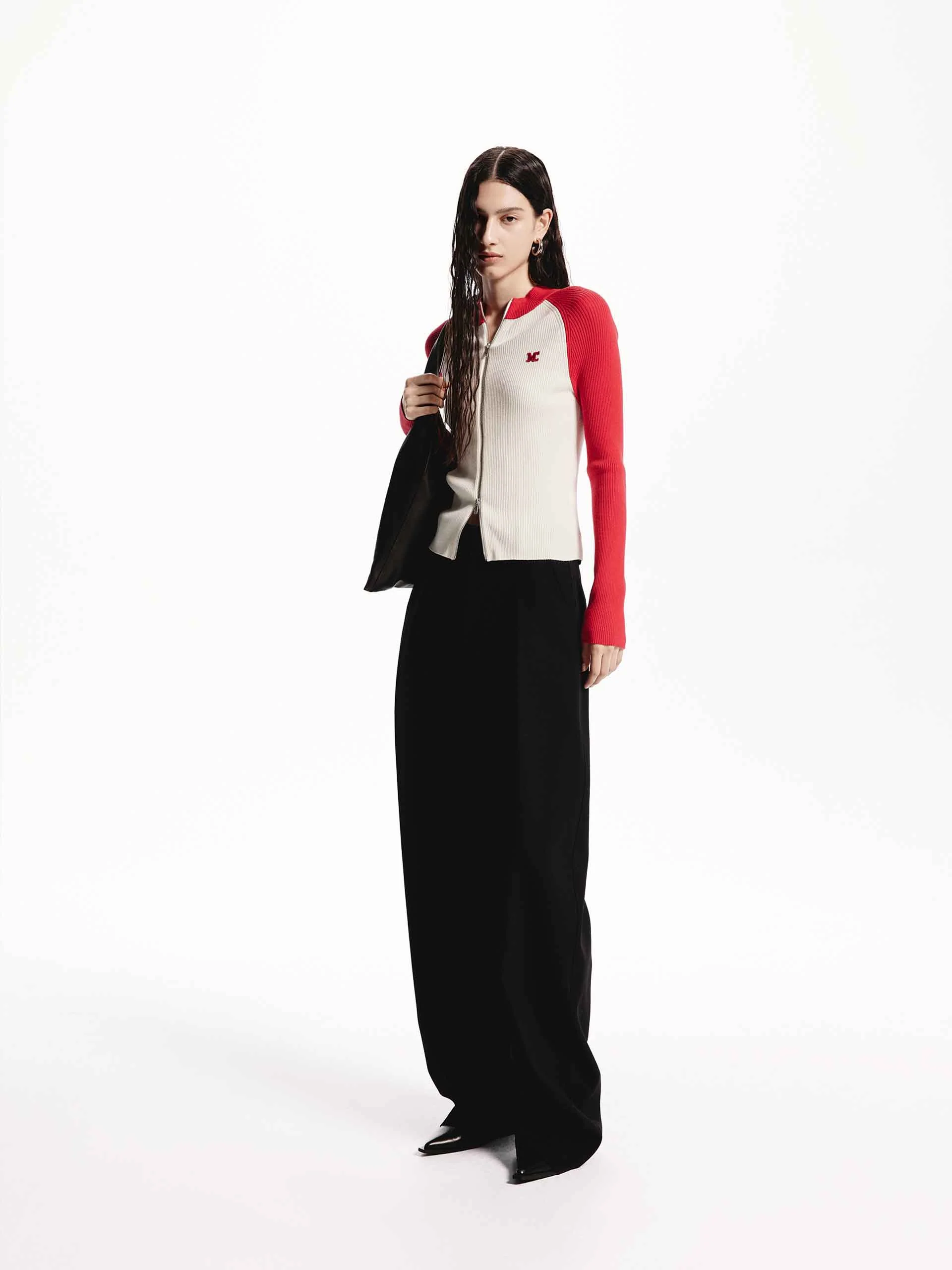 Two Tone Knit Cardigan - Image 21