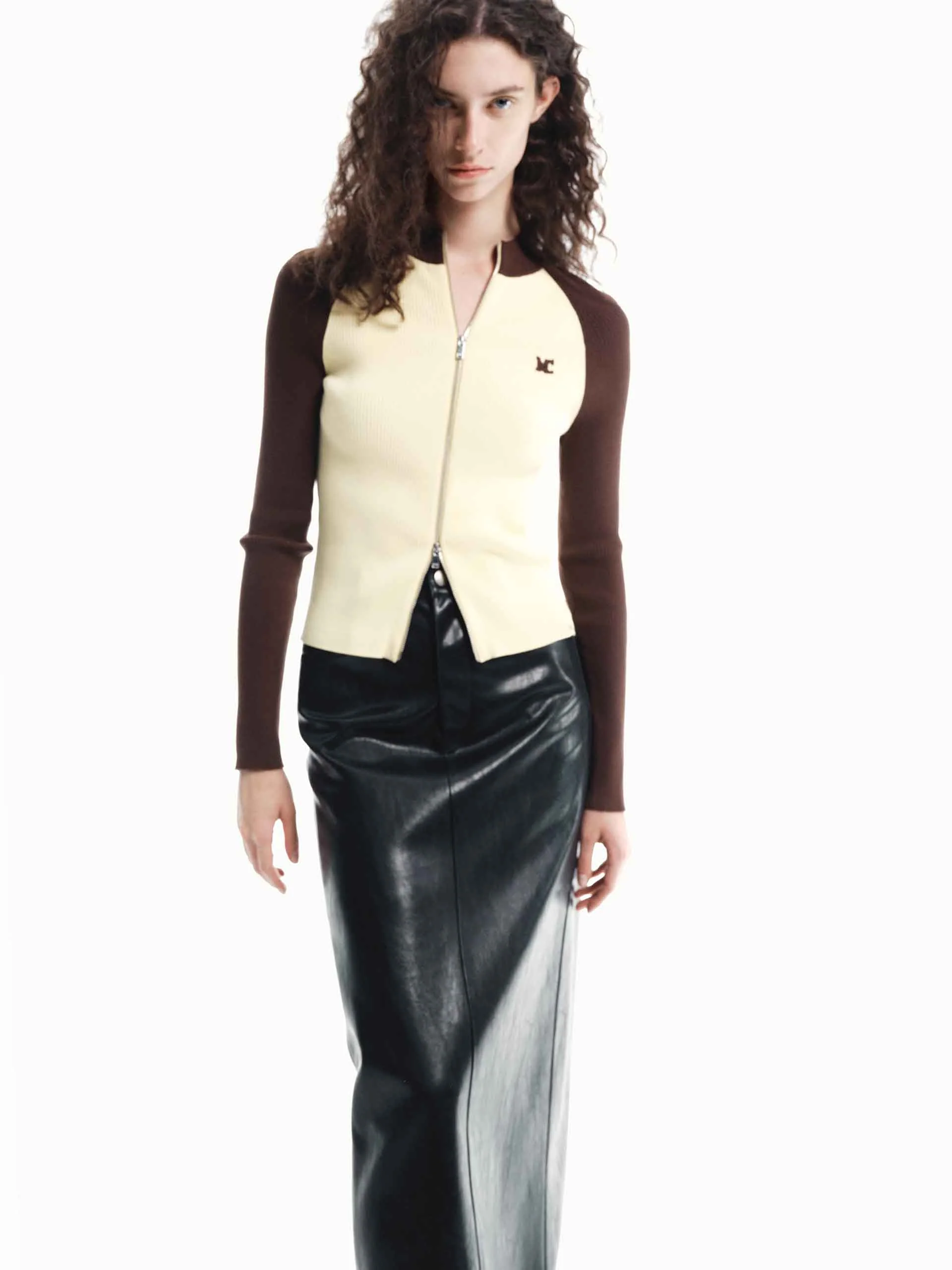 Two Tone Knit Cardigan - Image 22
