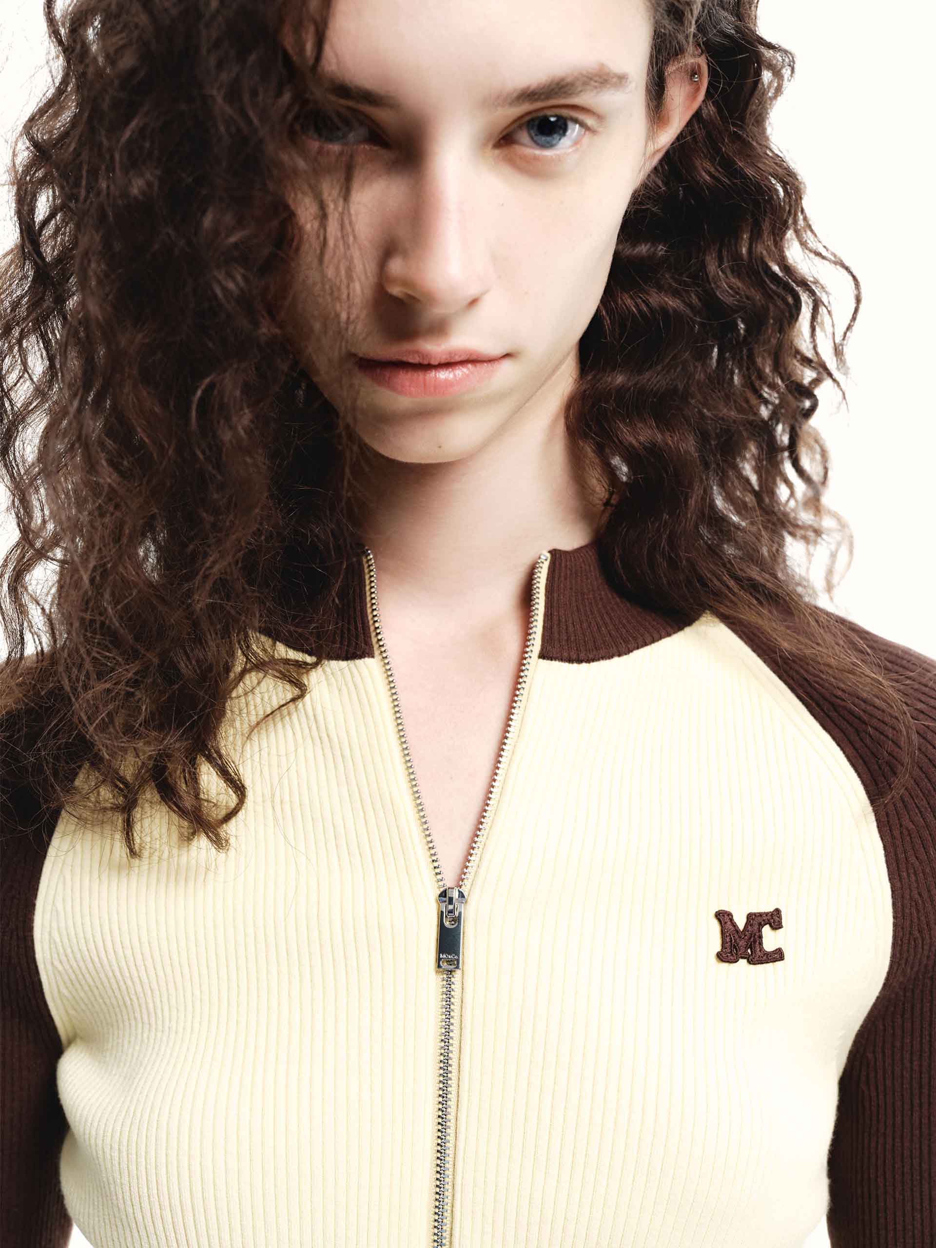 Two Tone Knit Cardigan - Image 25