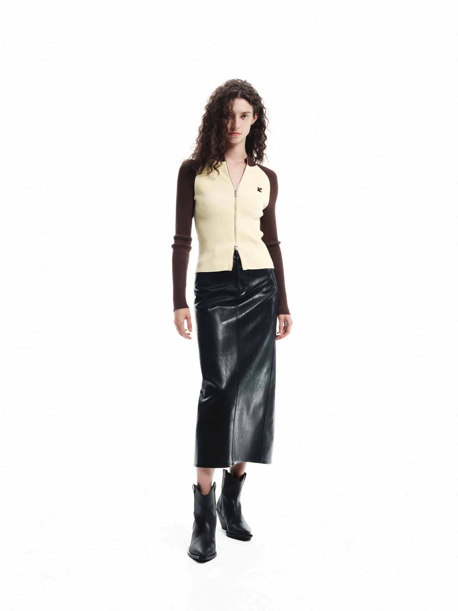 Two Tone Knit Cardigan - Image 27
