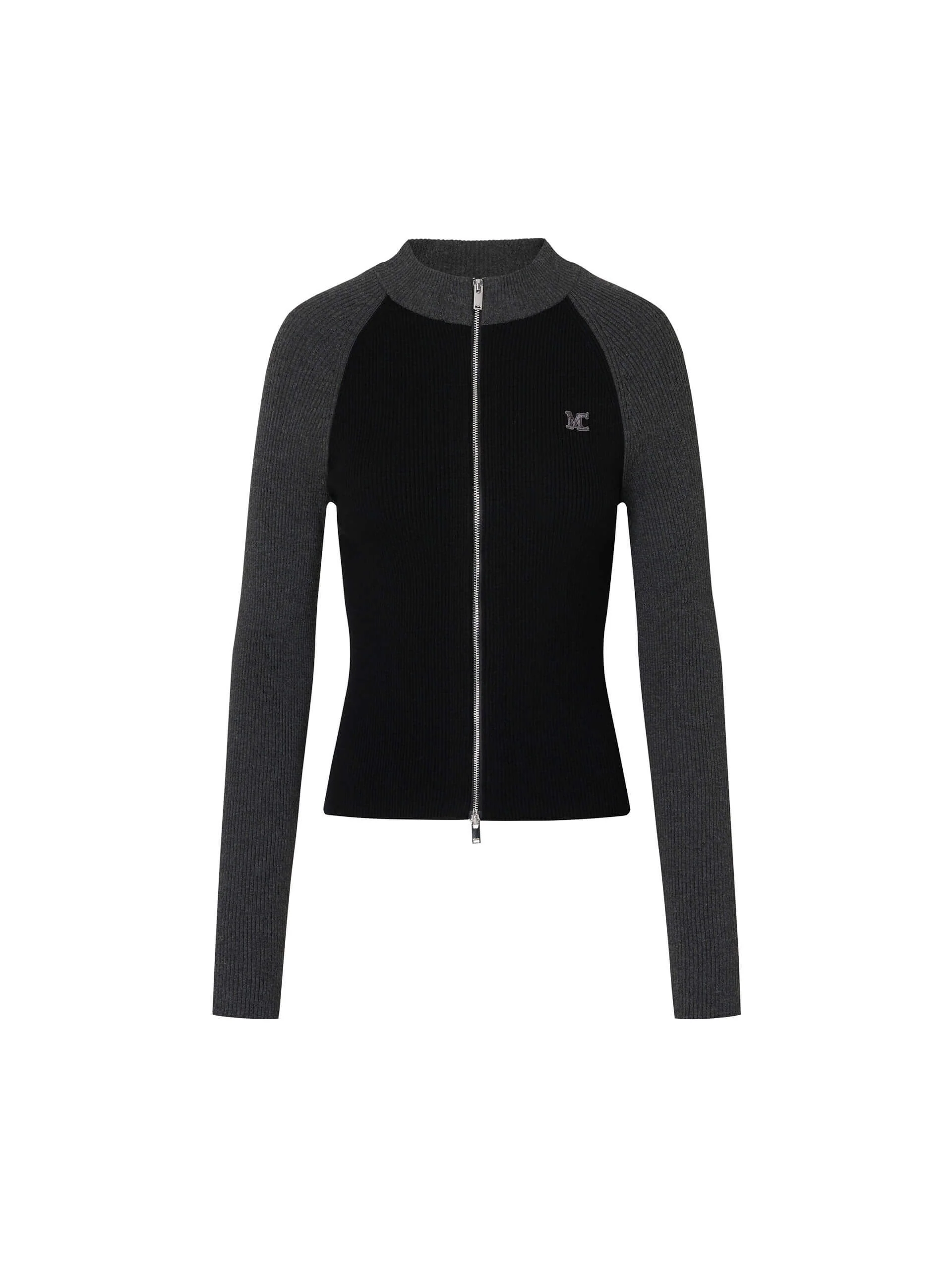 Two Tone Knit Cardigan - Image 8
