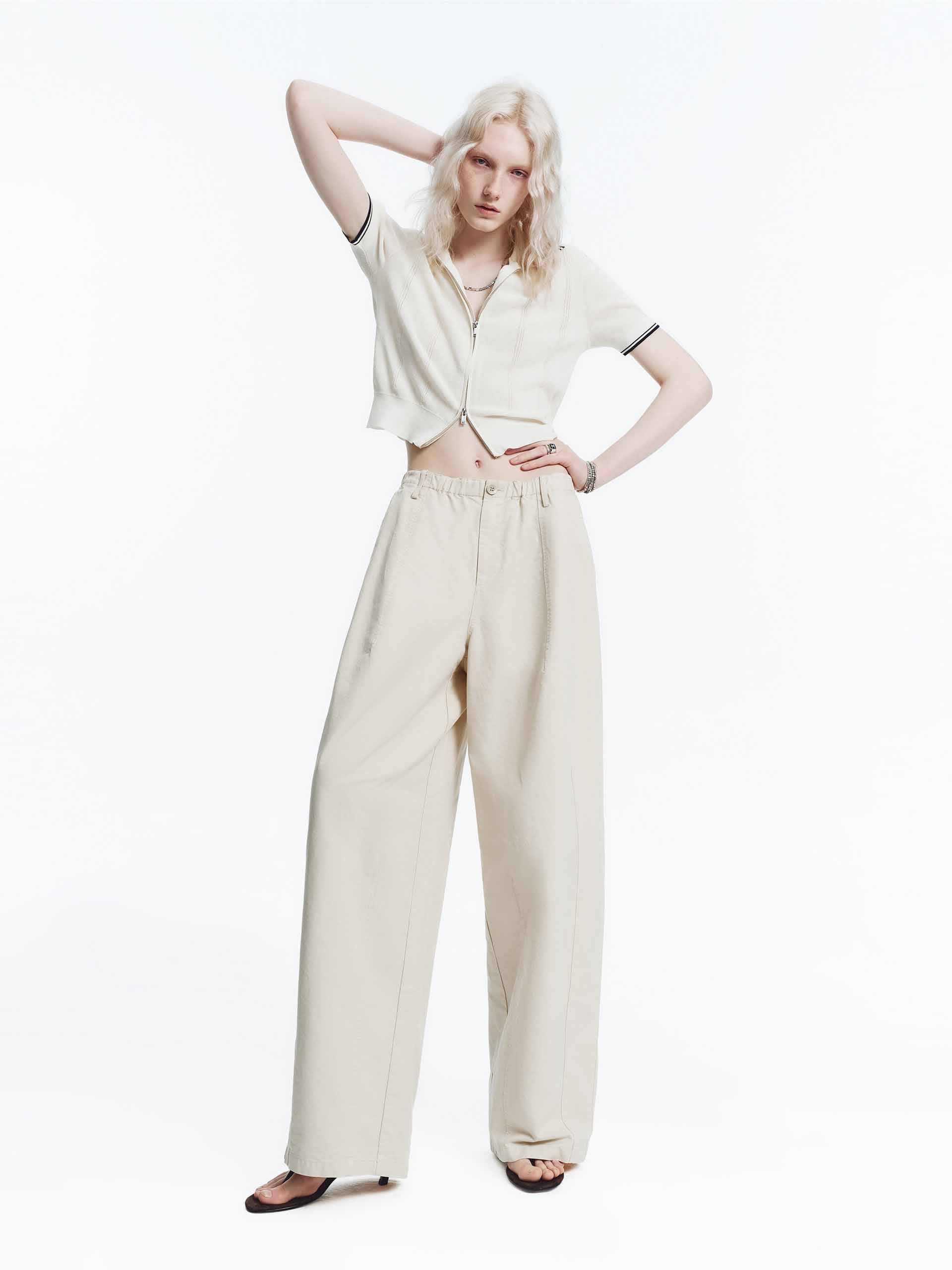 Two Way Zip Crop Cardigan - Image 8