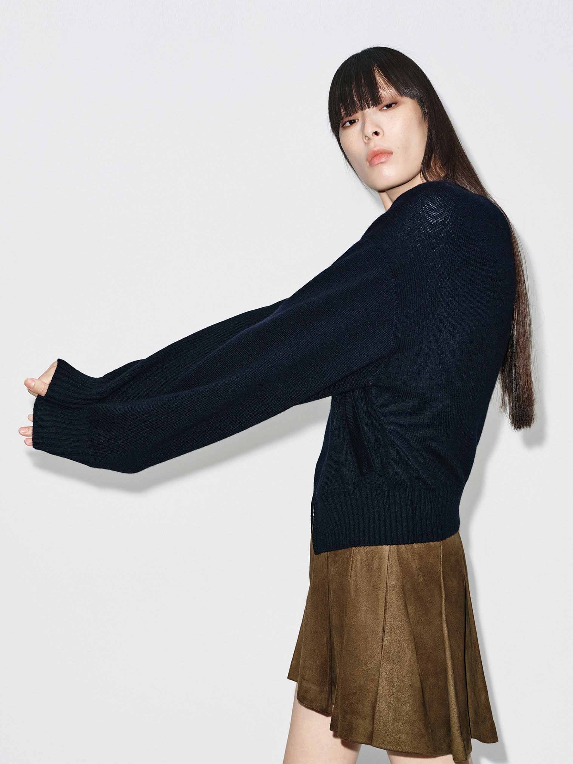 Two-way Zipper Wool Cardigan - Image 6