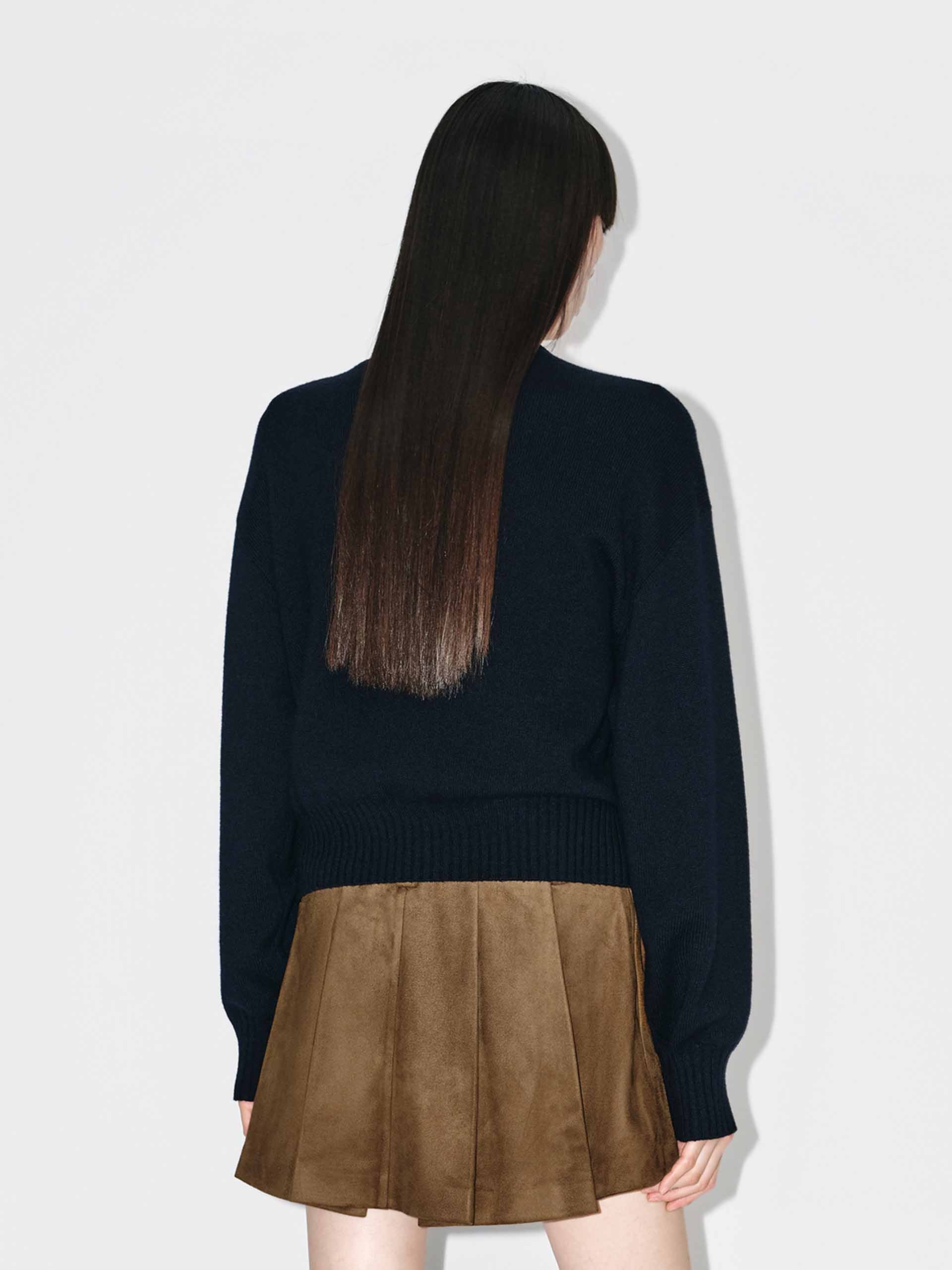 Two-way Zipper Wool Cardigan - Image 7