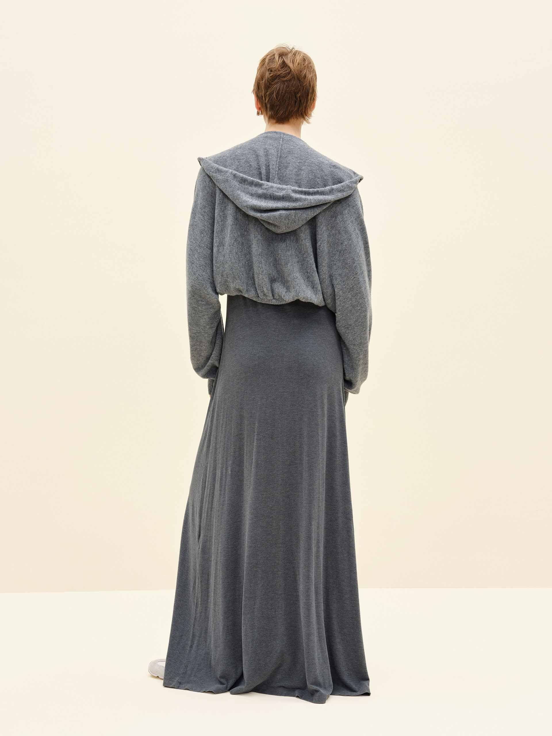 U-neck Dress With Cardigan - Image 14