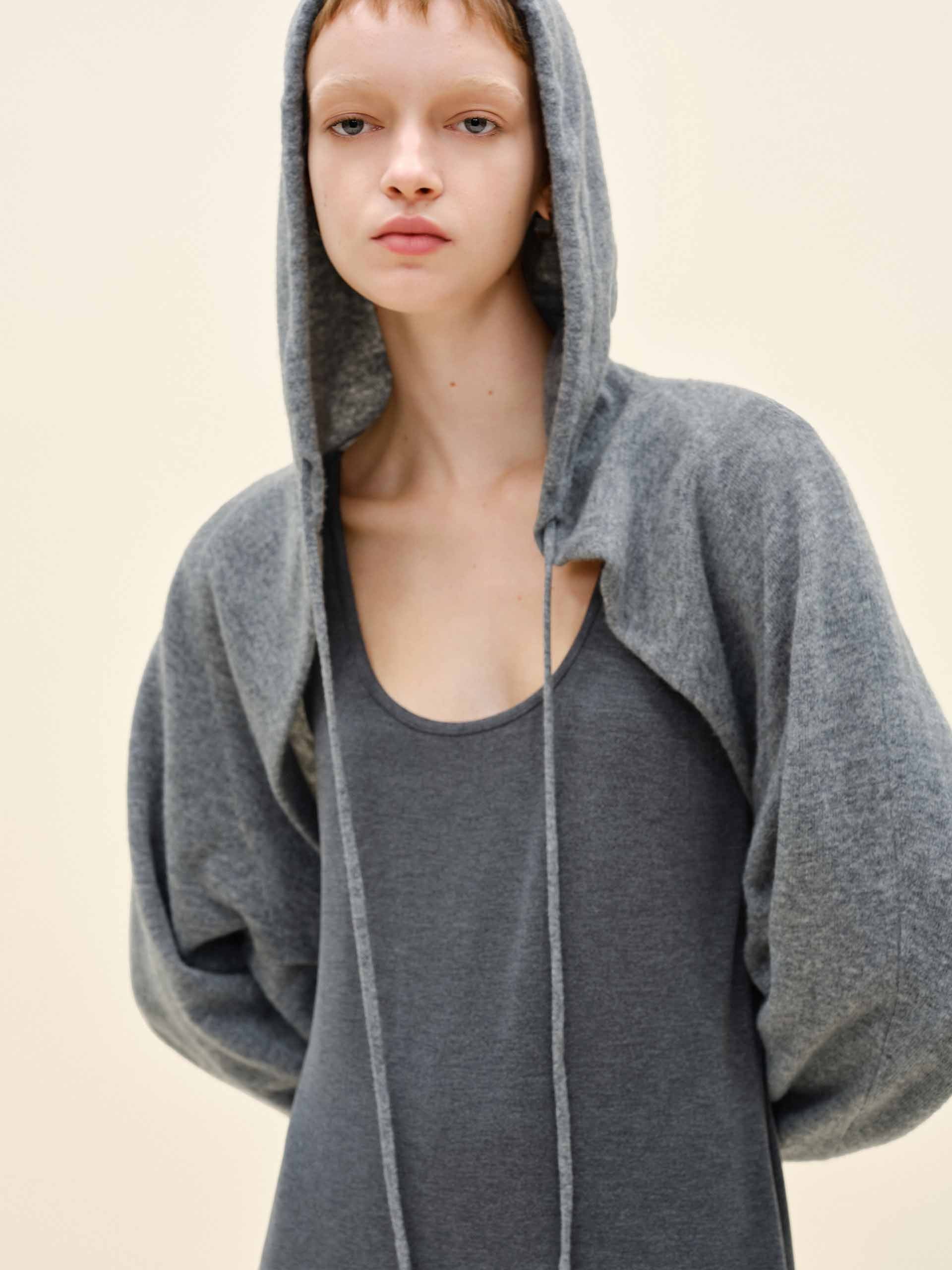 U-neck Dress With Cardigan - Image 15