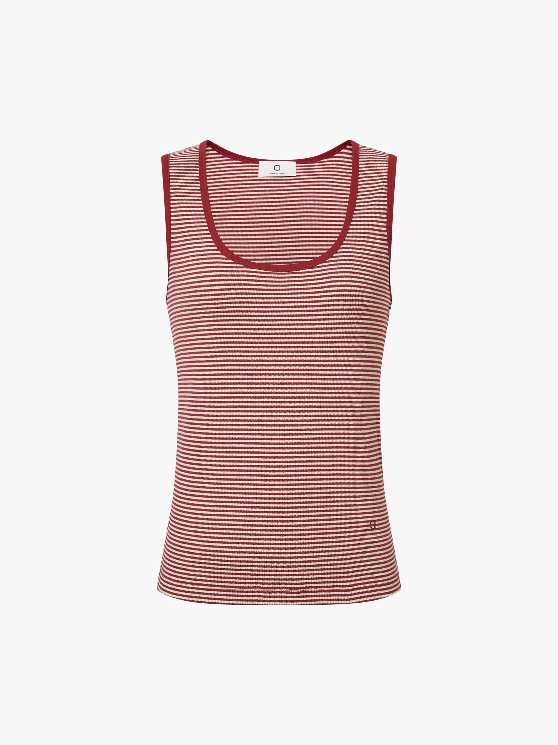 U-neck Striped Tank Top - Image 5