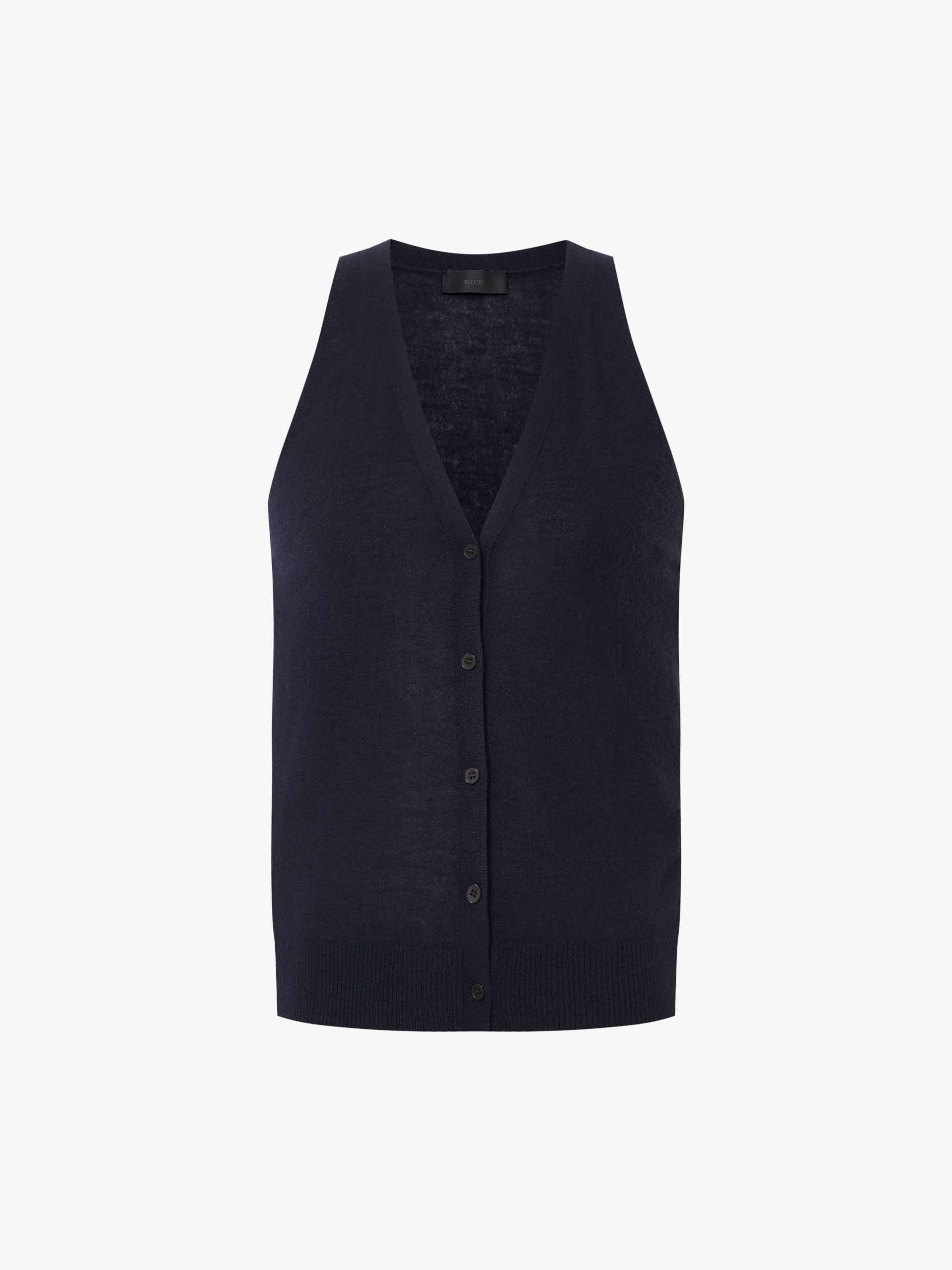 V-neck Cashmere Knit Cardigan - Image 5