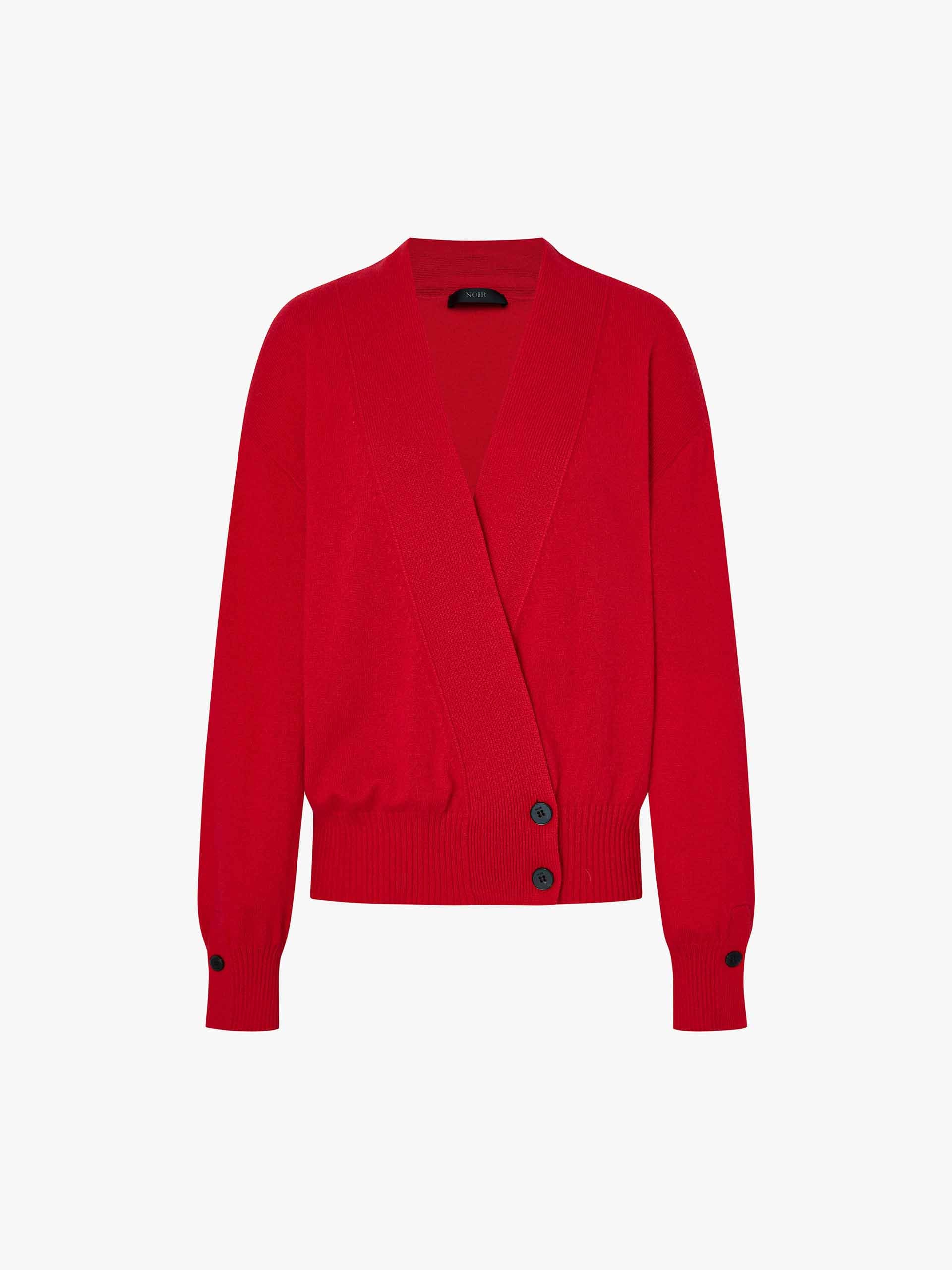 V-neck Cashmere Knit Cardigan - Image 5