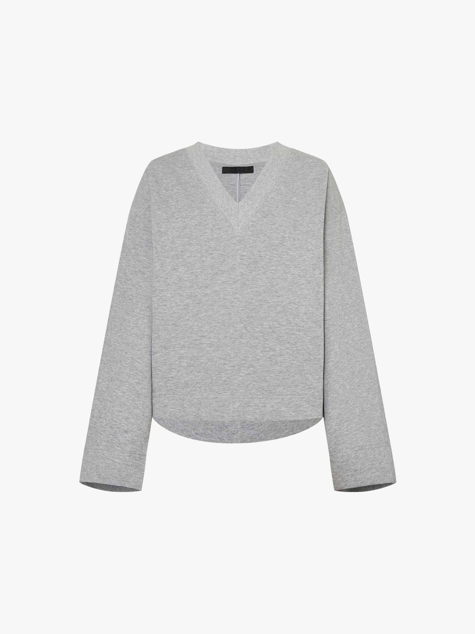 V-neck Cropped Sweatshirt - Image 5