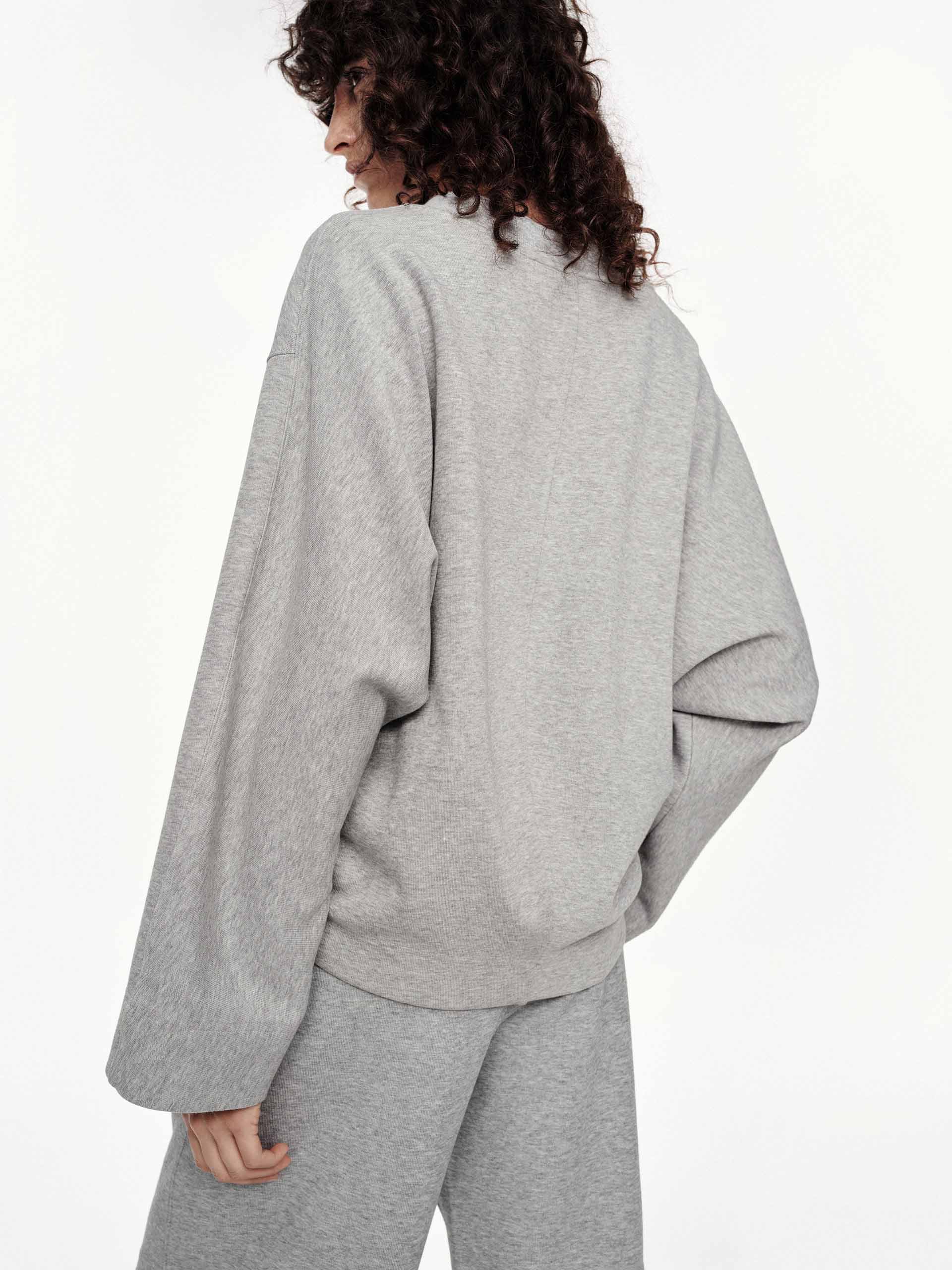 V-neck Cropped Sweatshirt - Image 8