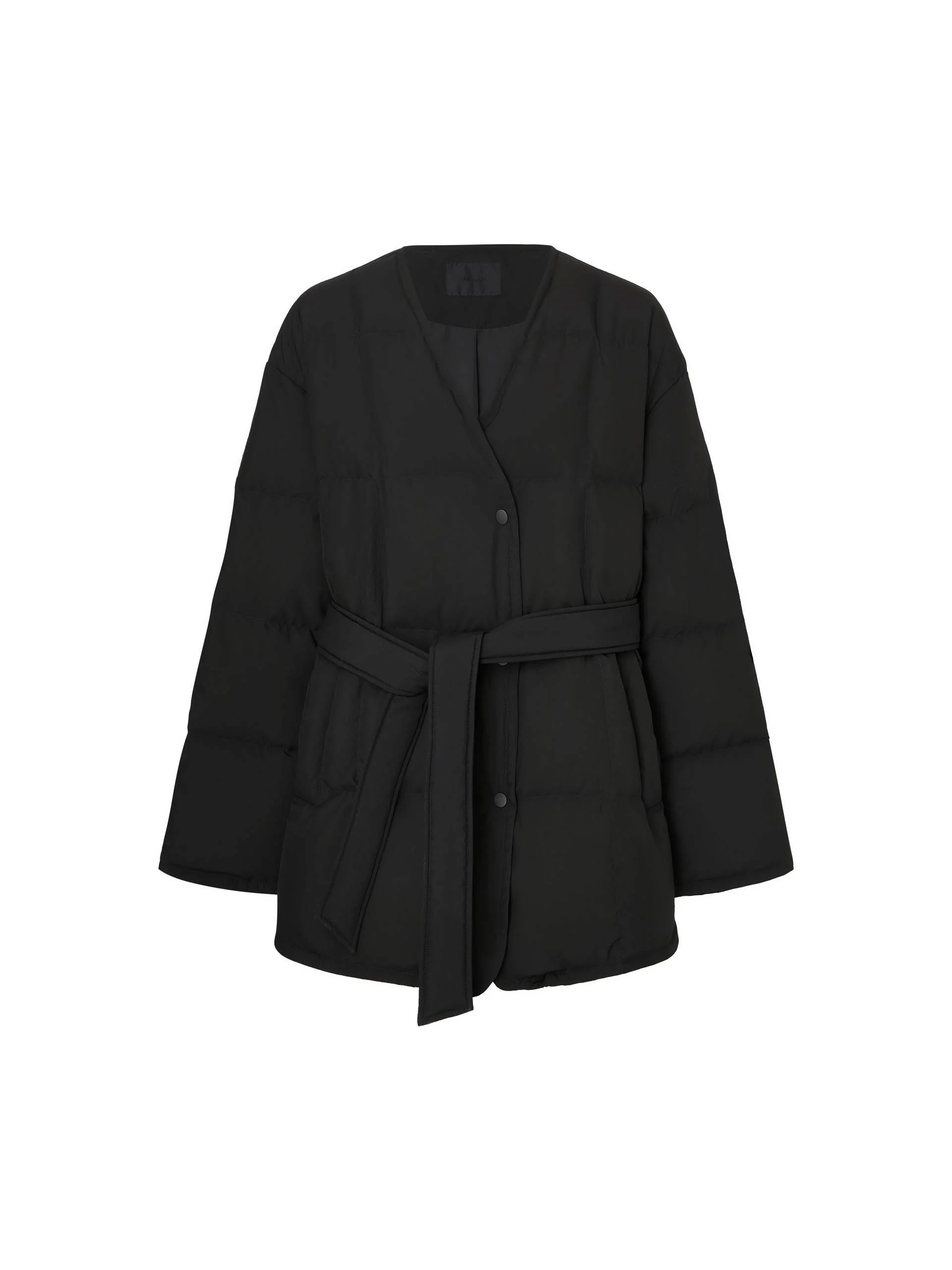 V-neck Down Jacket with Shawl - Image 13