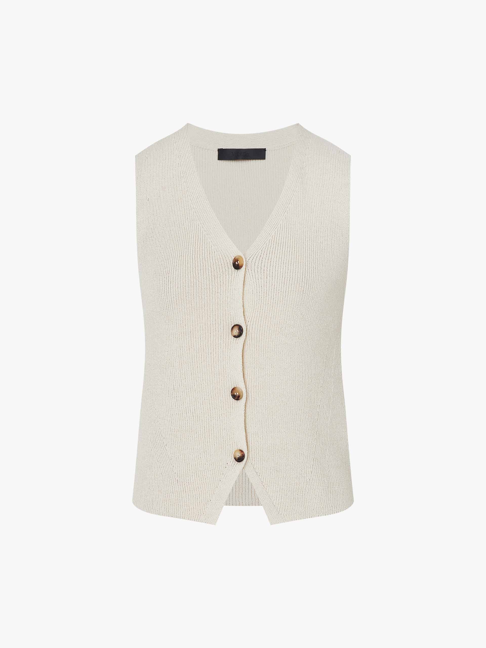 V-neck Fitted Wool Cardigan - Image 5