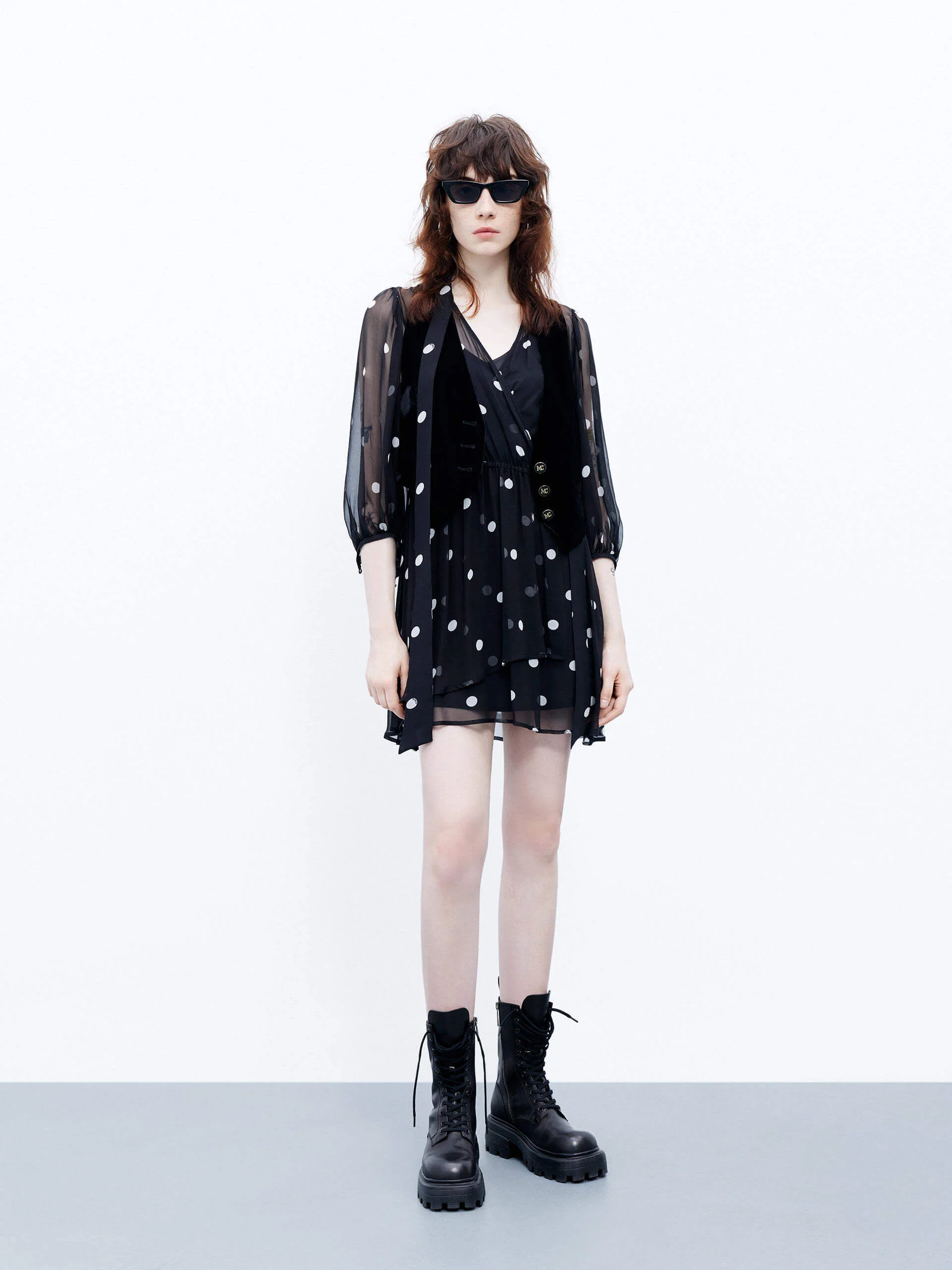 V-Neck Flowy Mini Dress - Image 3