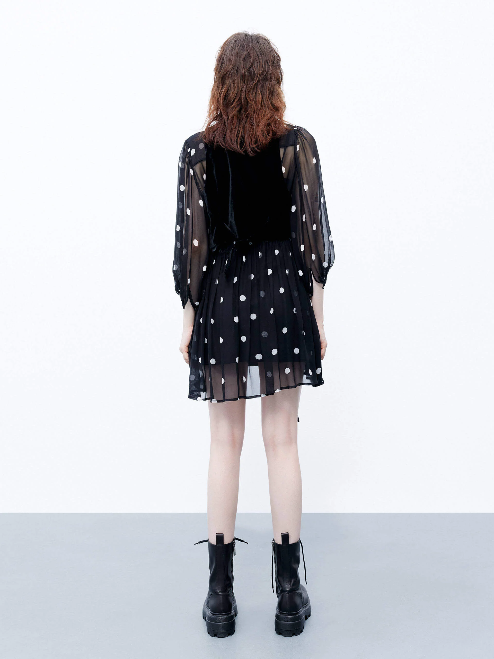 V-Neck Flowy Mini Dress - Image 6