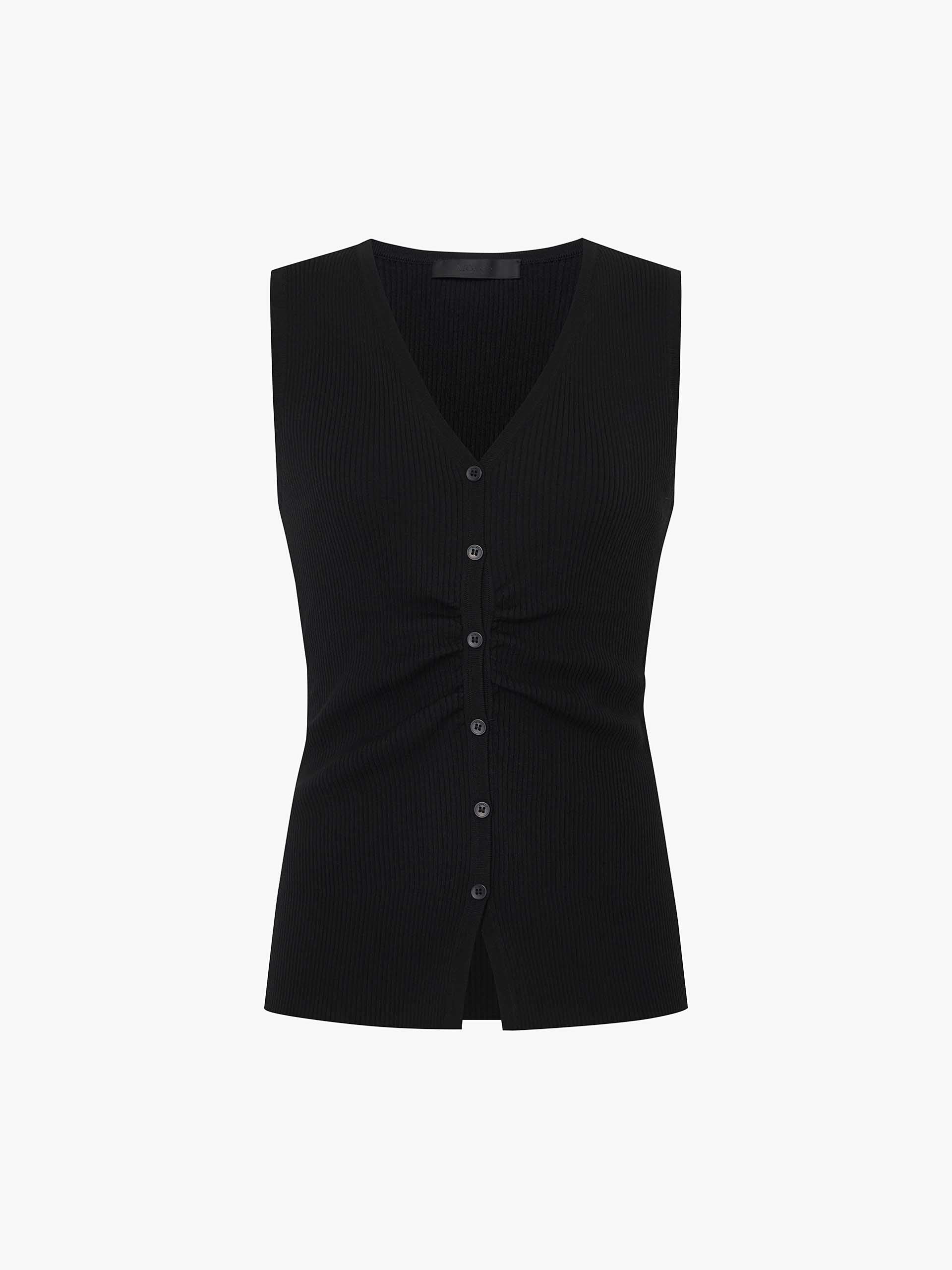 V-neck Ribbed Knit Tank - Image 13