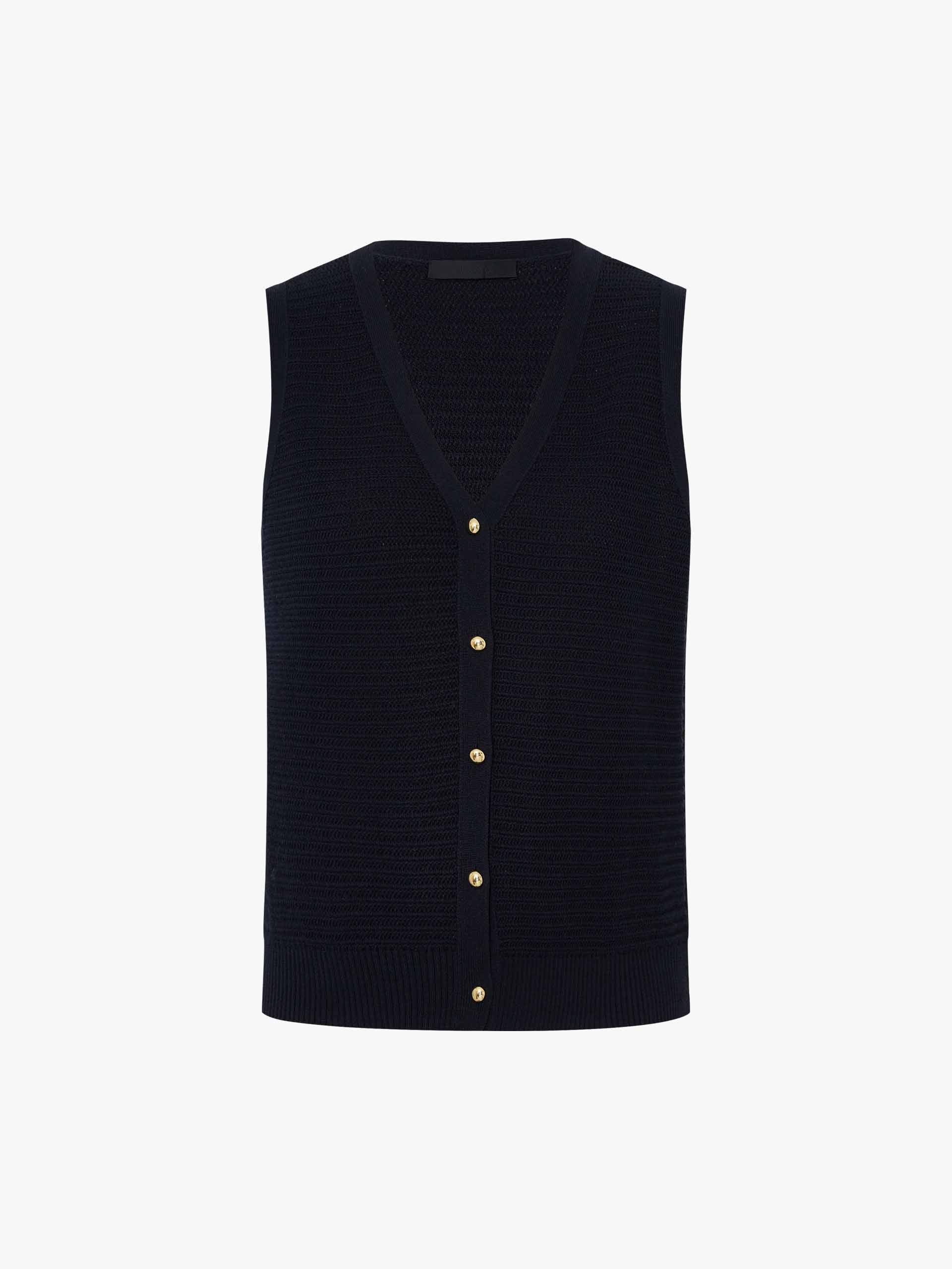 V-neck Sleeveless Knit Cardigan - Image 12