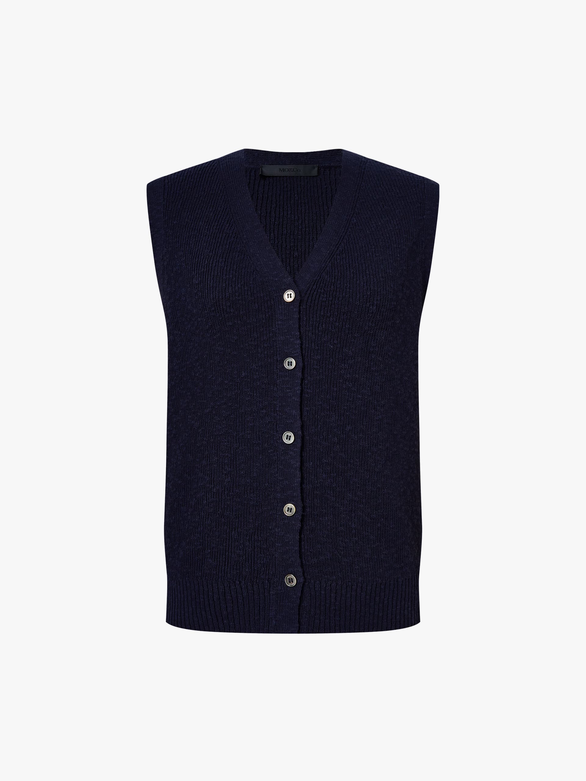 V-neck Sleeveless Knit Vest - Image 5