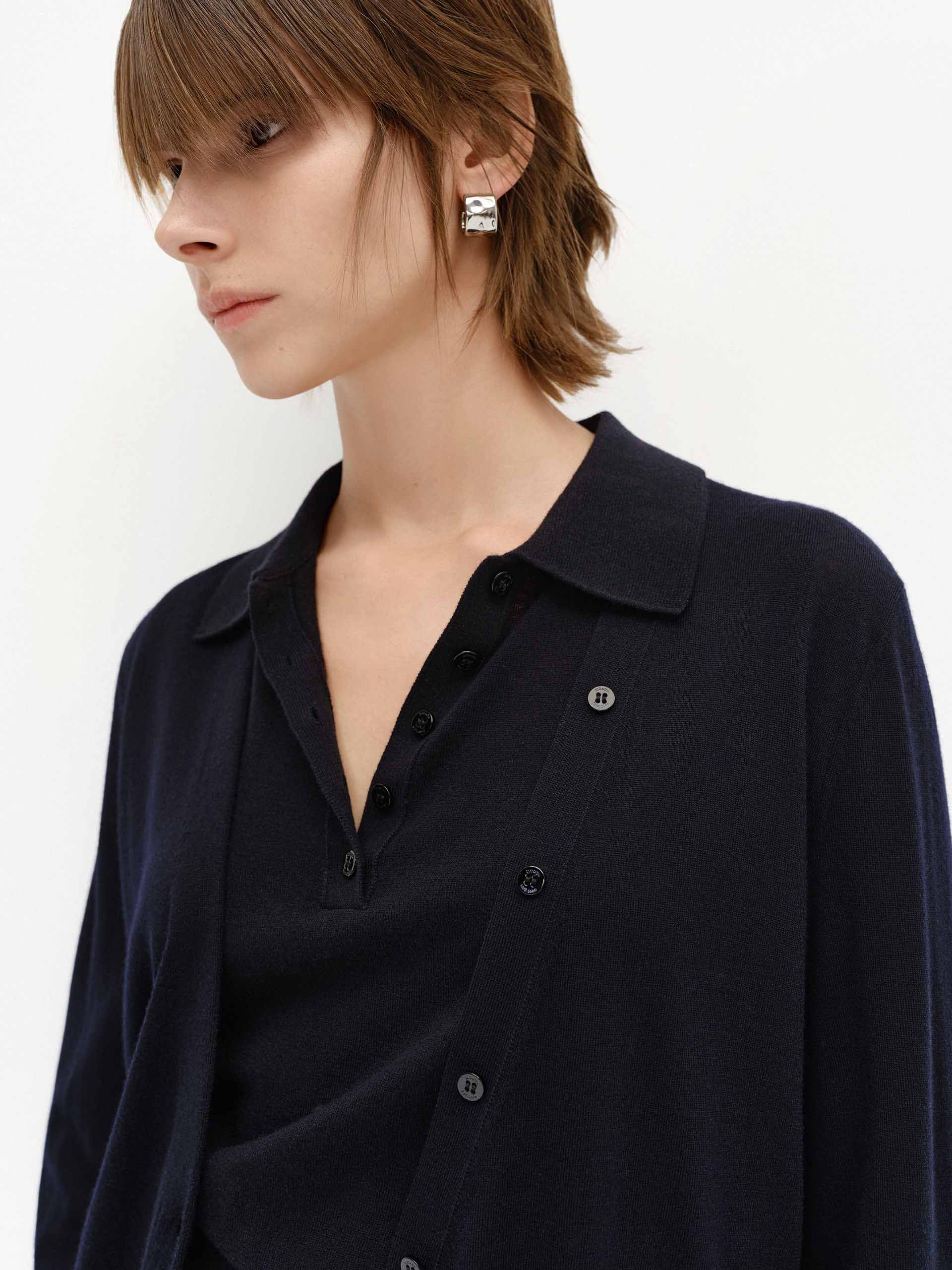 V-neck Soft Wool Cardigan - Image 15